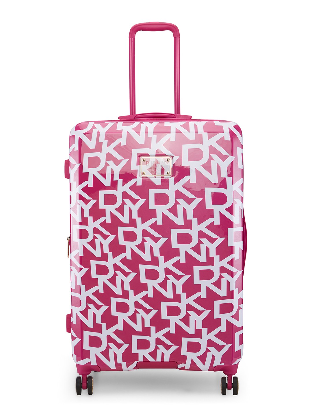 

DKNY Deco Signature Printed Hard-Sided Large Trolley Bag- 71.12cm, Magenta