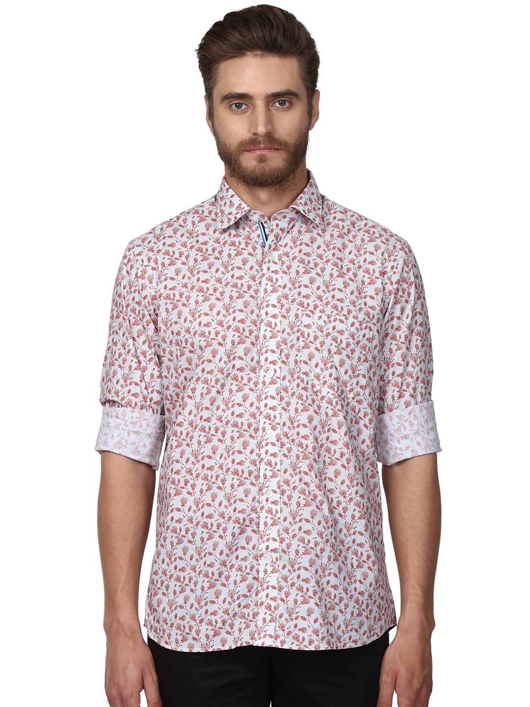 

ColorPlus Men Red Regular Fit Printed Casual Shirt