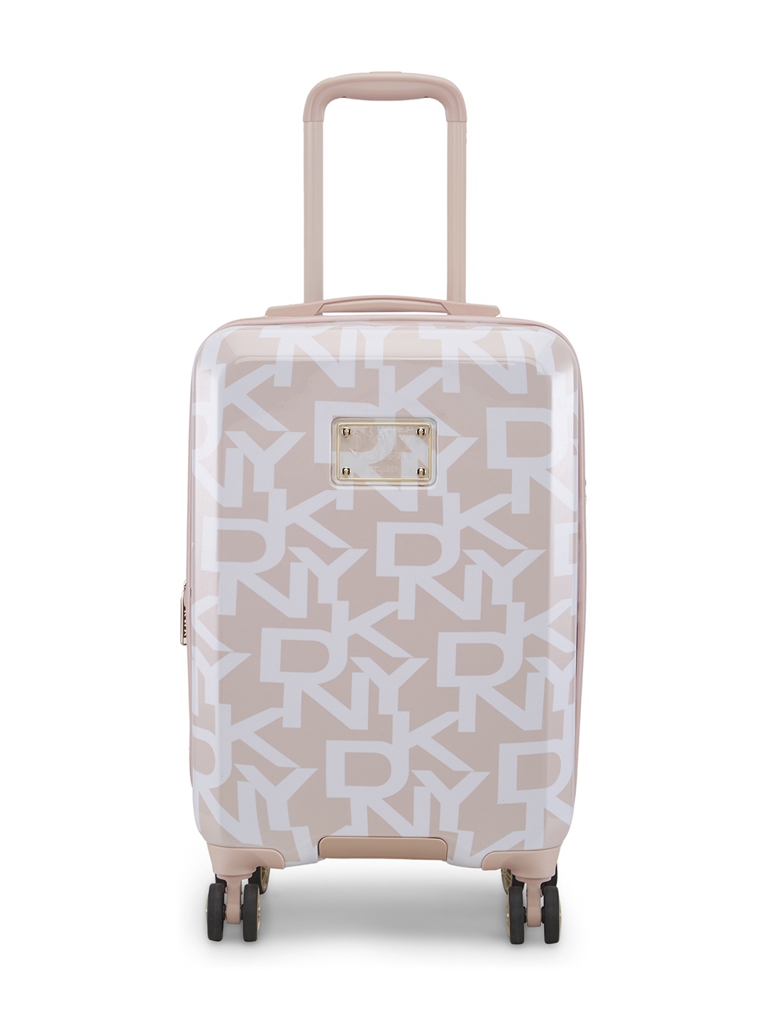 

DKNY Deco Signature Printed Hard-Sided Cabin Trolley Bag-50.8 cm, Peach