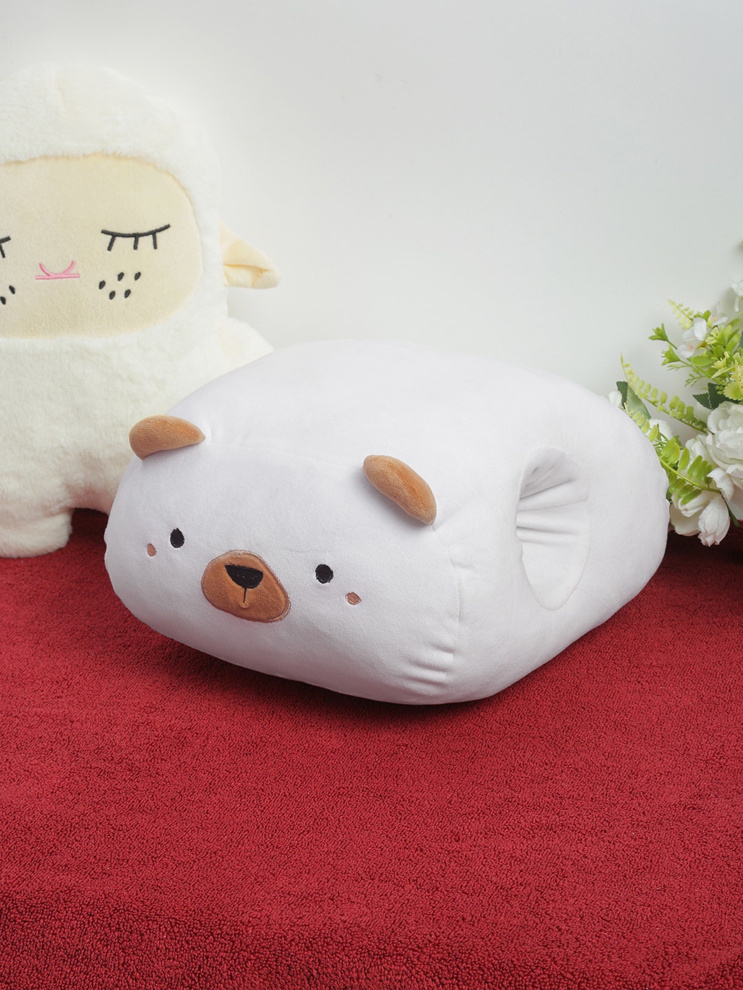 

MUMUSO White Handwarmer Teddy Pillow
