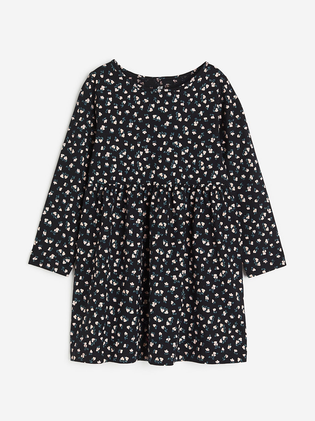 

H&M Girls Cotton Jersey Dress, Black