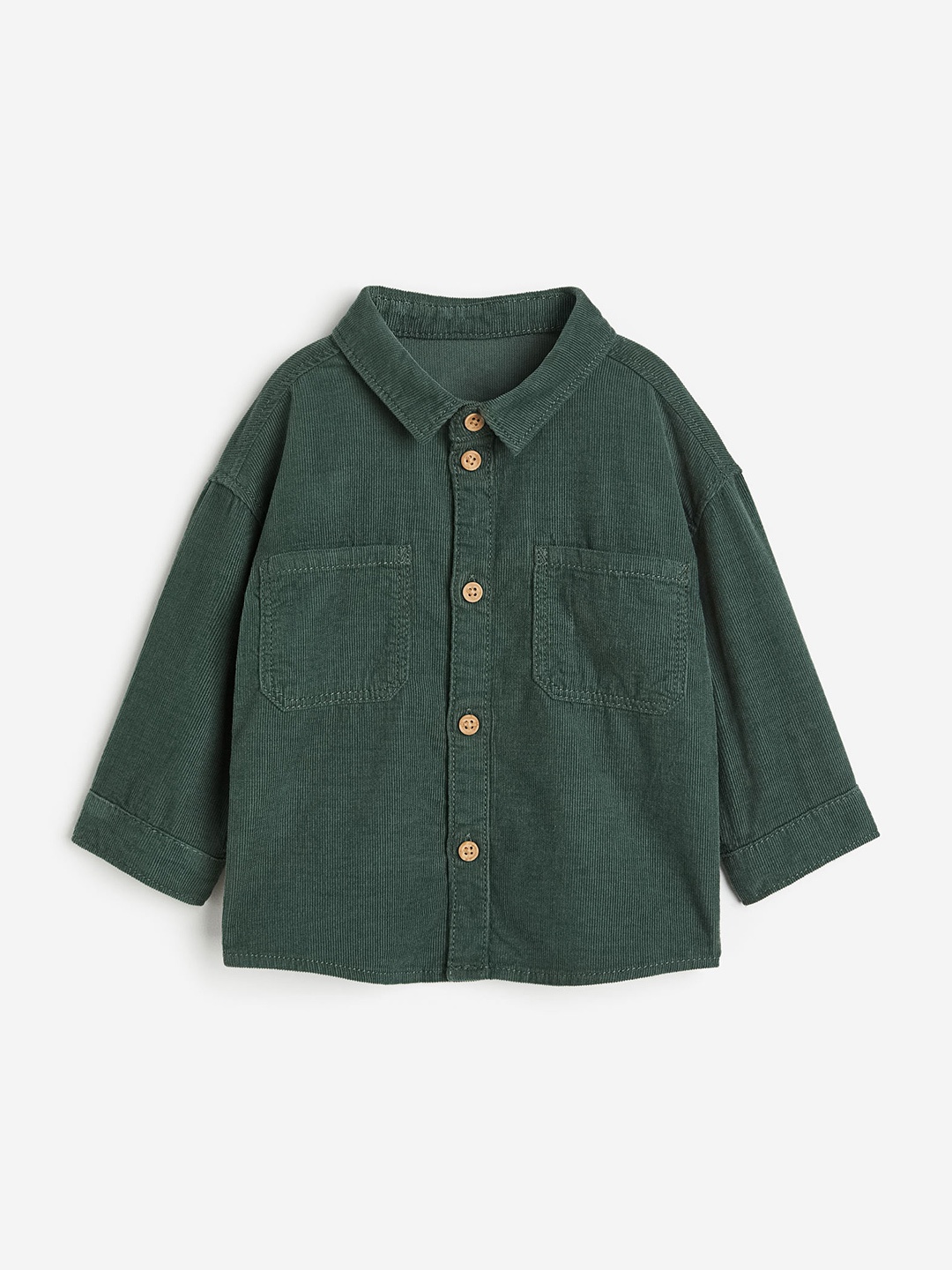 

H&M Infant Boys Cotton Corduroy Shirt, Green