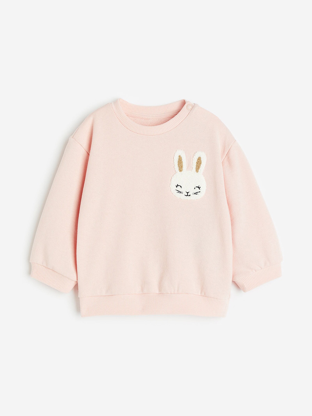 

H&M Infant Girls Pure Cotton Sweatshirt, Pink