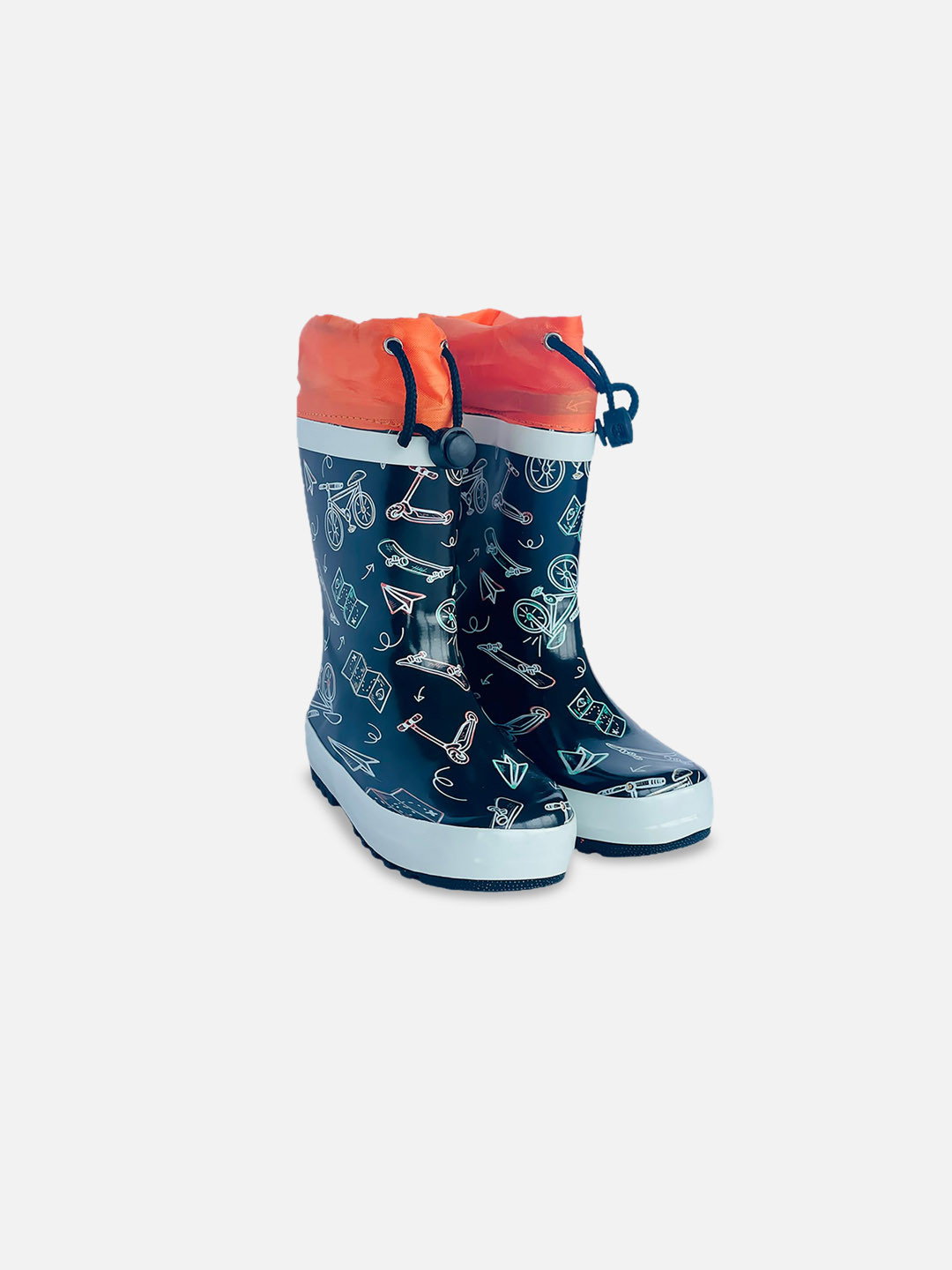 

Little Surprise Box LLP Unisex Kids Printed Flexible Rain Gumboots, Blue
