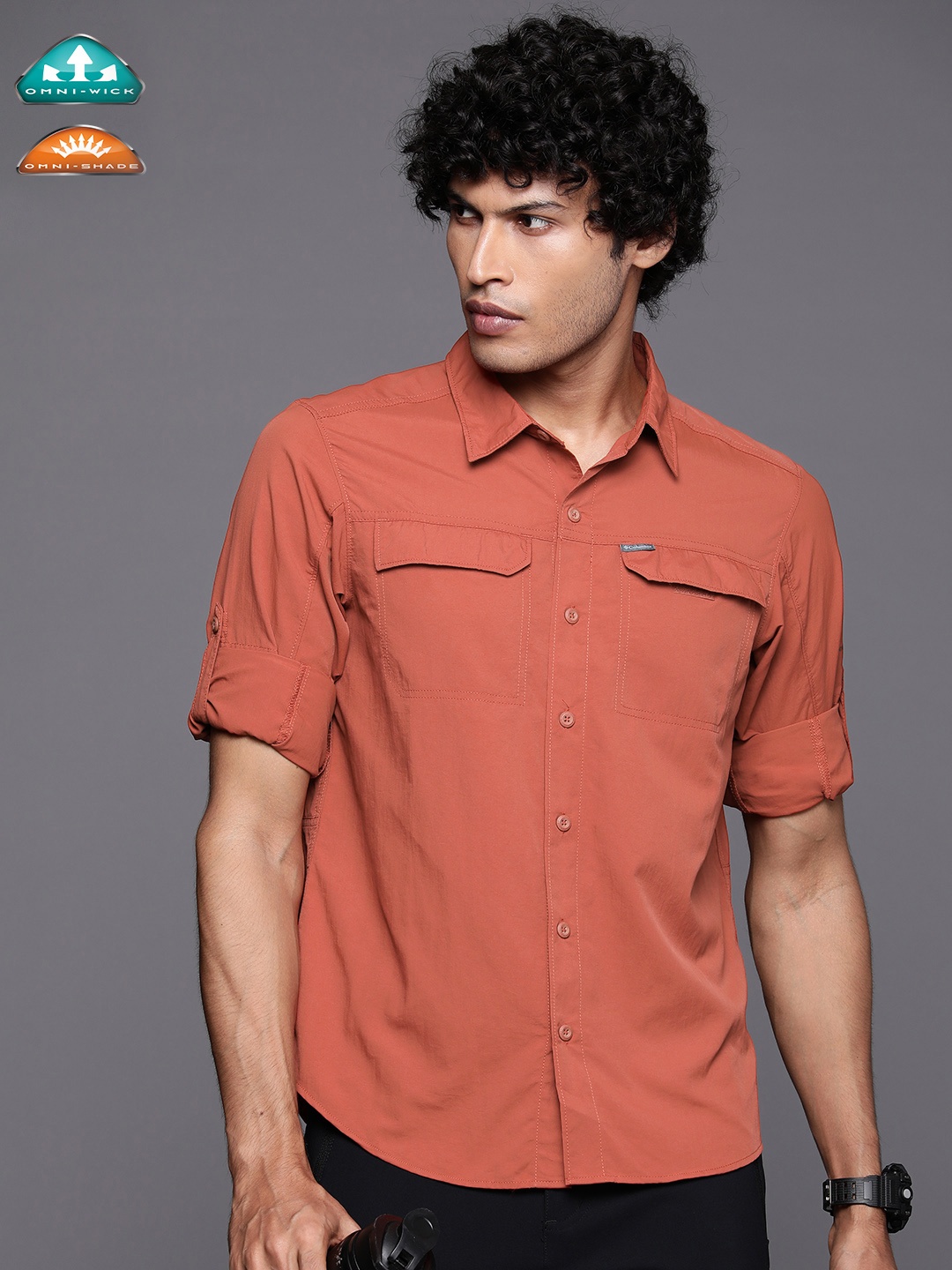 

Columbia Men Silver Ridge 2.0 Short Sleeve Trekking-Hiking Shirt, Rust