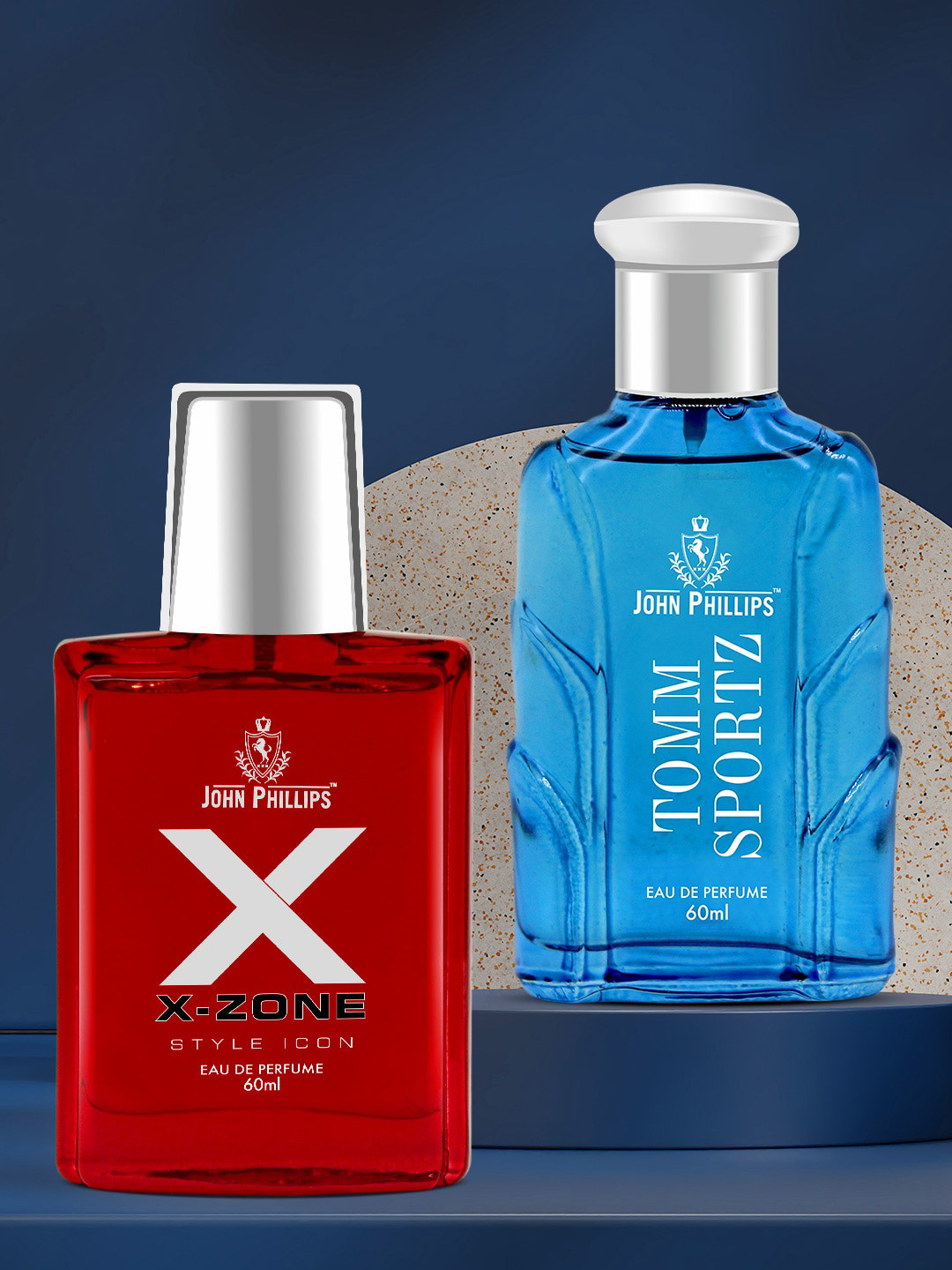 

JOHN PHILLIPS Set Of 2 Luxury X Zone & Tomm Sportz Eau De Perfume 60ml Each, Red