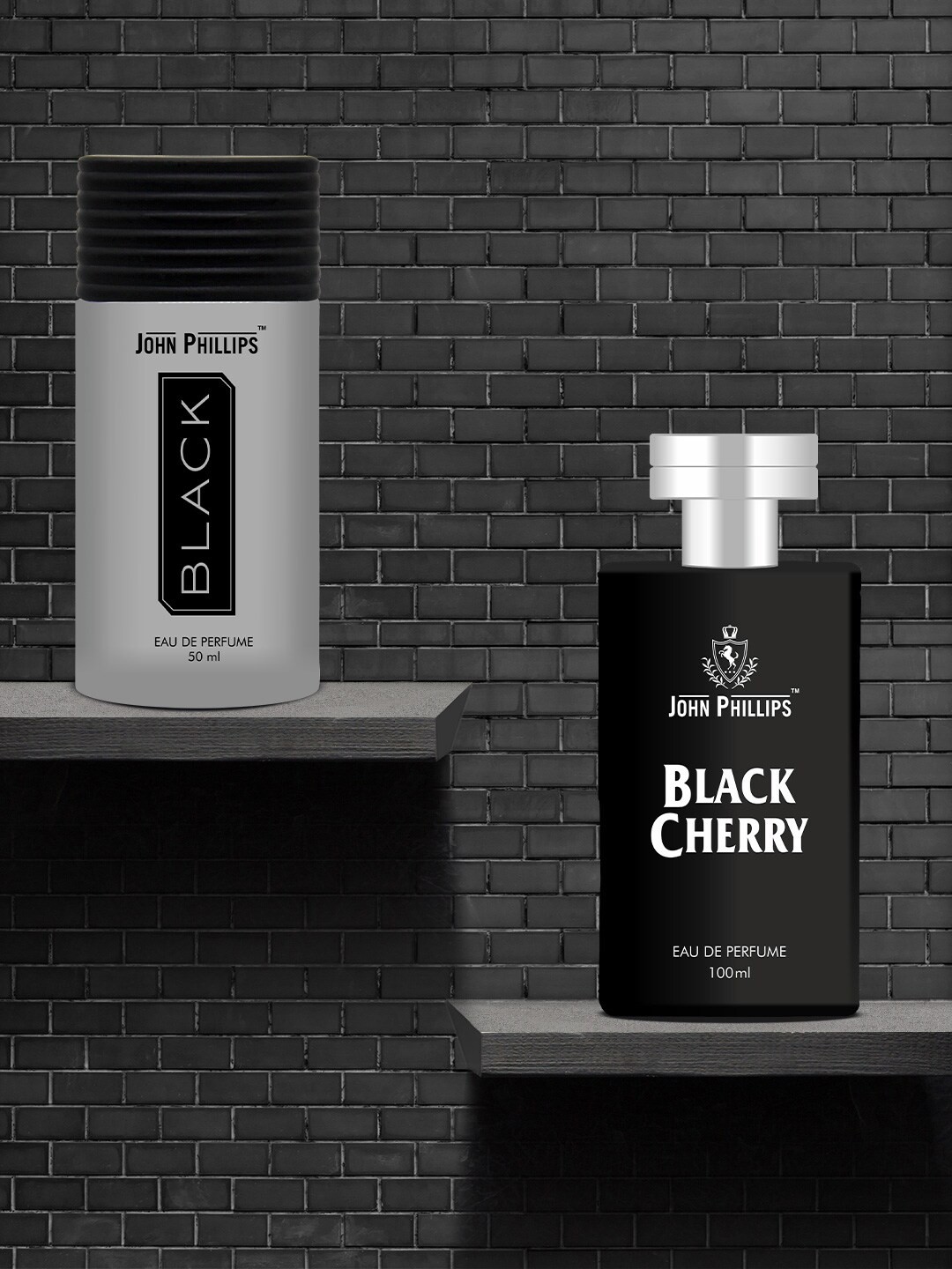 

JOHN PHILLIPS Set Of 2 Luxury Black Eau De Perfume 50ml & Black Cherry Eau De Perfume100ml