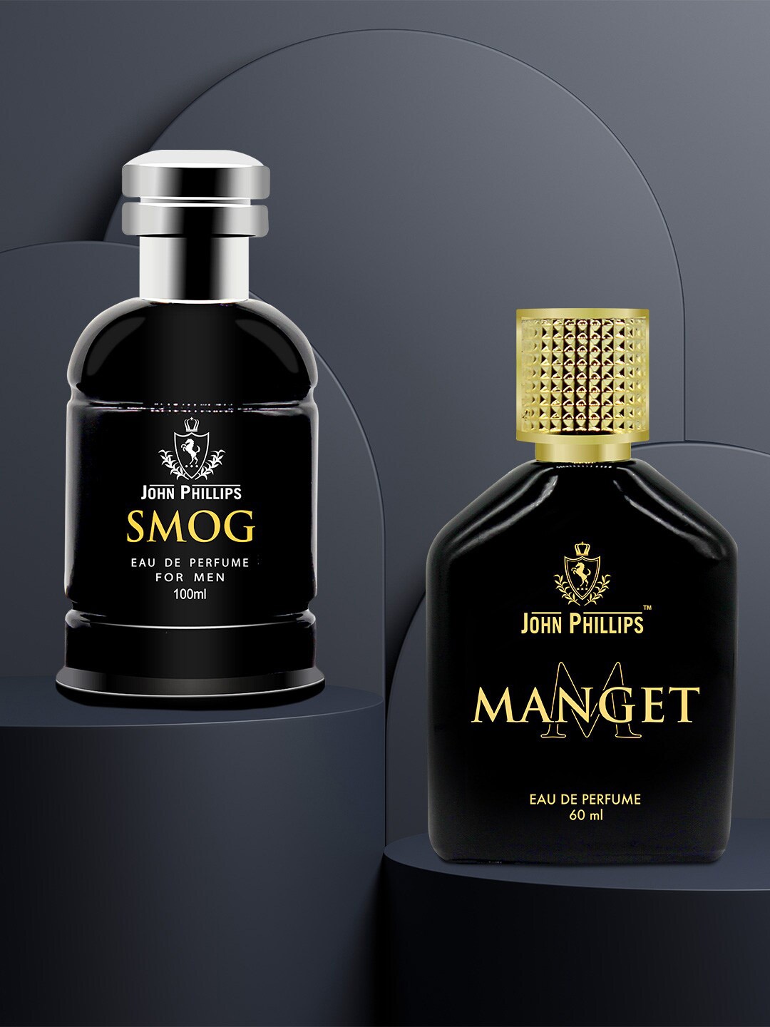 

JOHN PHILLIPS Men Smog Eau De Perfume 100ml & Manget Eau De Perfume 60ml, Black