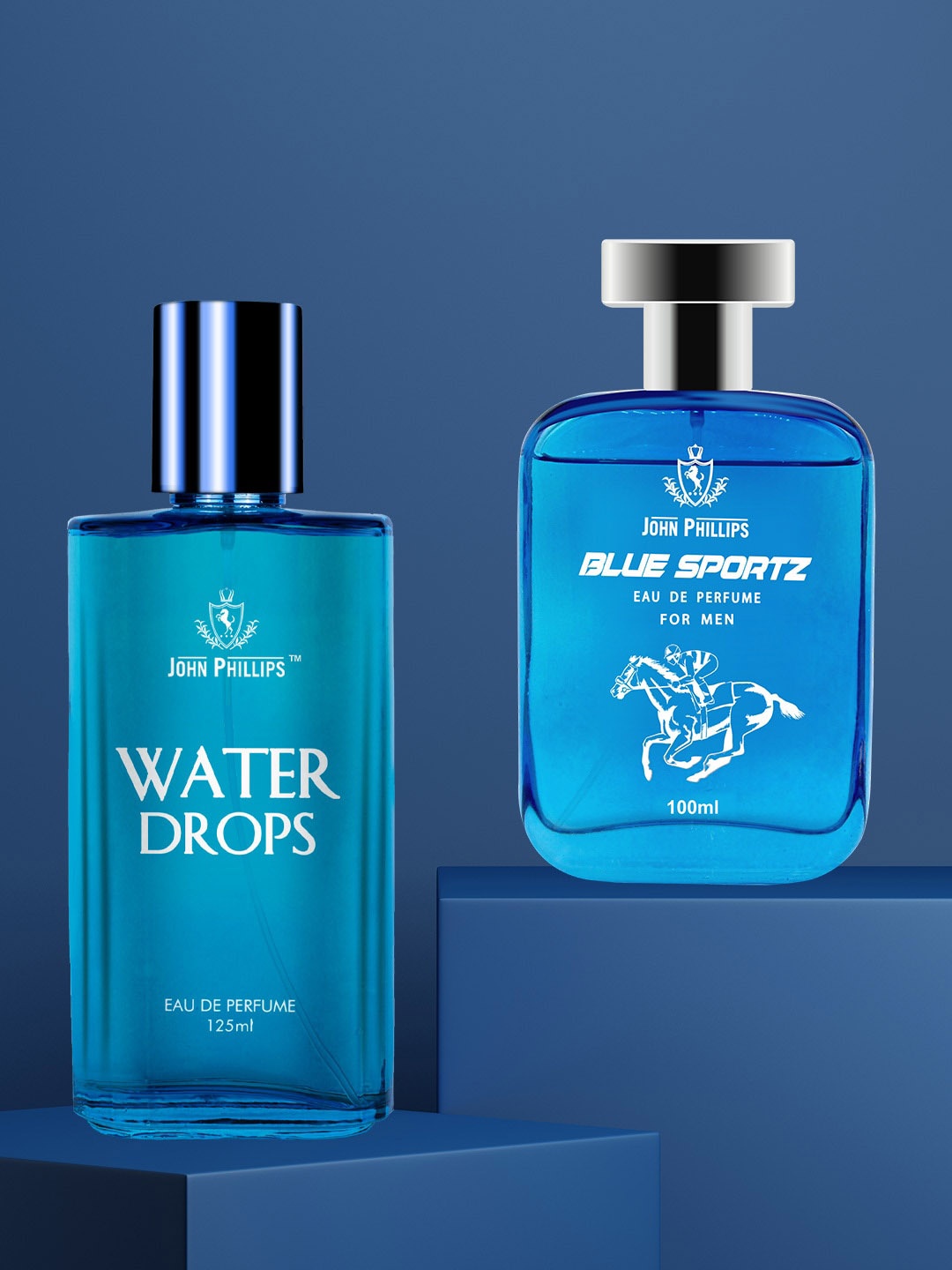 

JOHN PHILLIPS Men Set of 2 Luxury Water Drops EDP 125ml & Blue Sportz EDP100ml