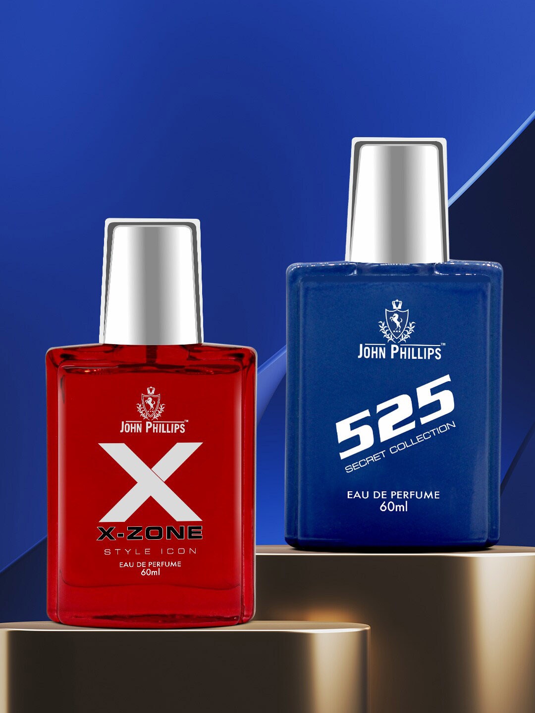 

JOHN PHILLIPS Set Of 2 Luxury X Zone & 525 Eau De Perfume 60ml Each, Red