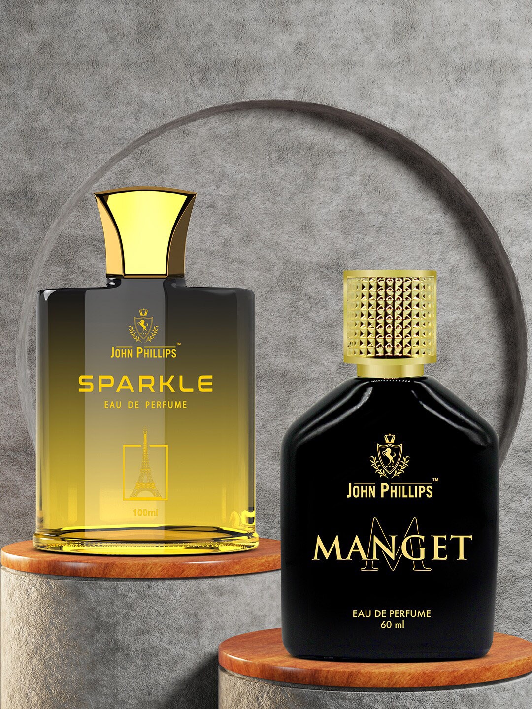 

JOHN PHILLIPS Men Set Of 2 Luxury Eau De Perfumes - Sparkle 100 ml - Magnet 60 ml, Gold