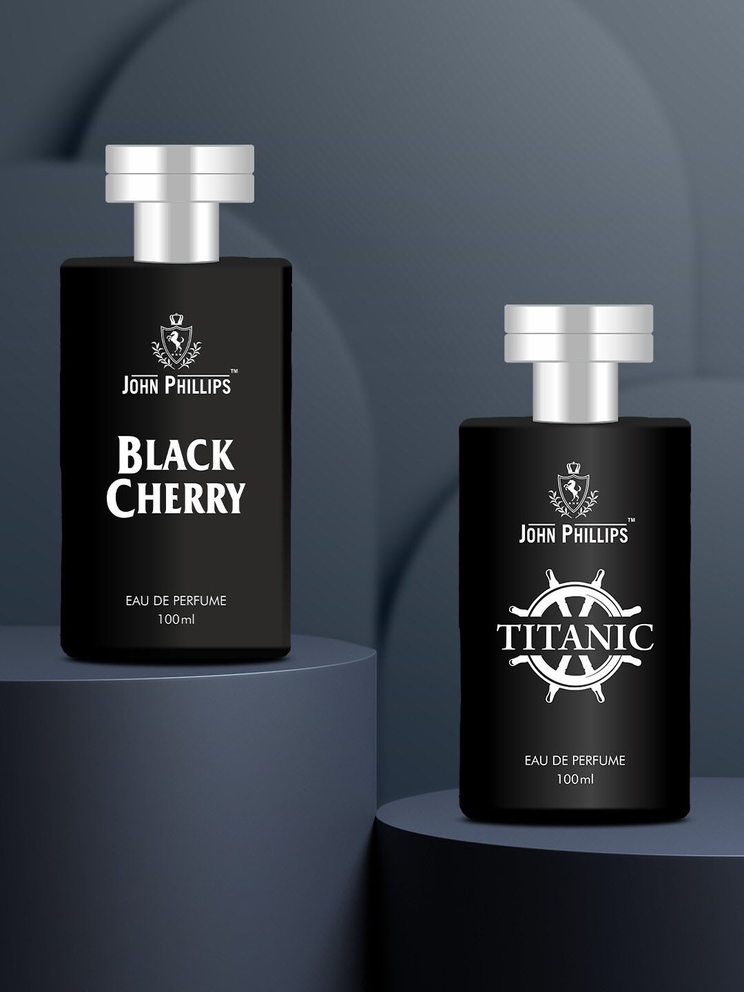 

JOHN PHILLIPS Set Of 2 Luxury Eau De Perfumes - Black Cherry - Titanic 100ml Each