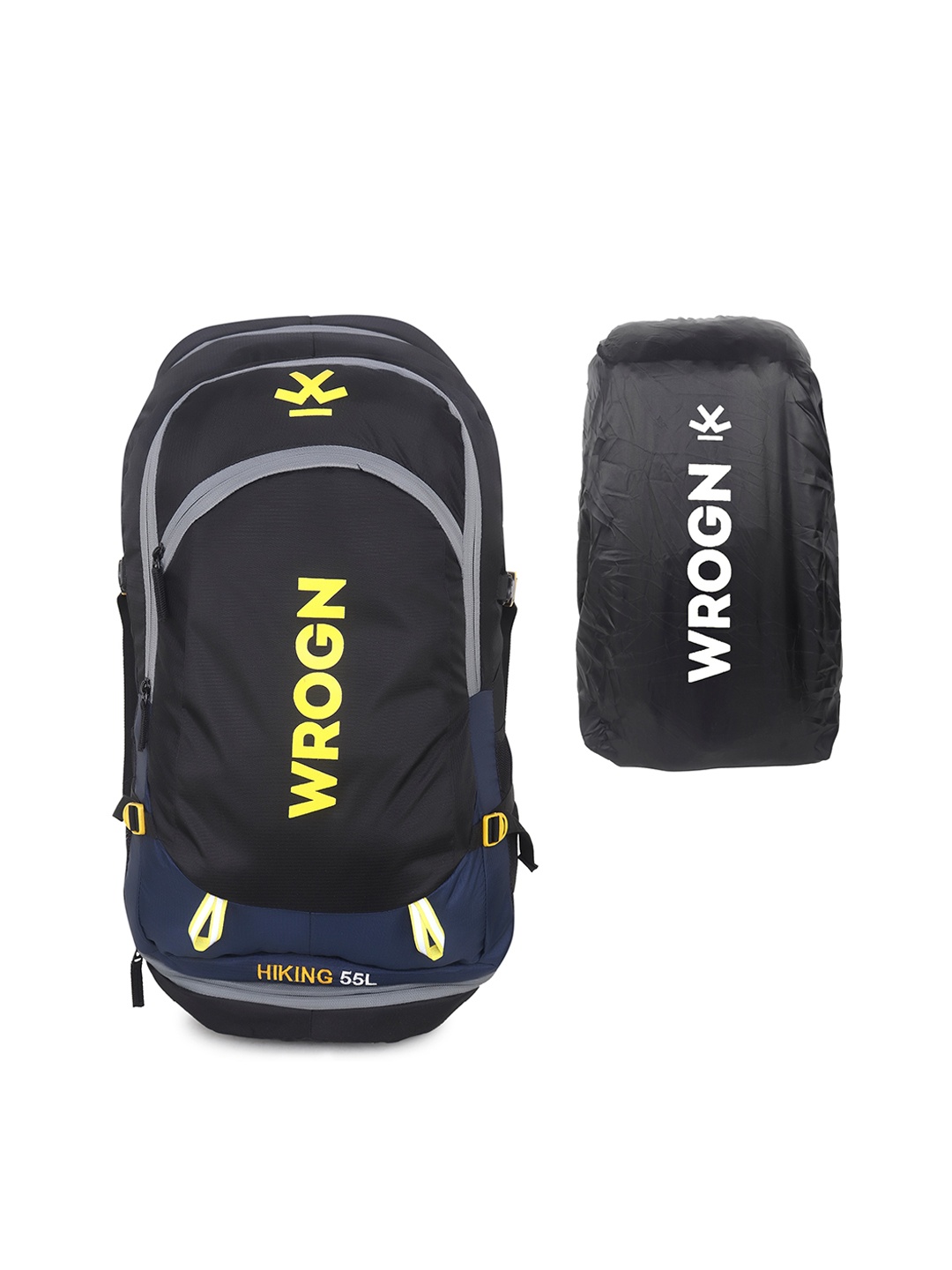 

WROGN Unisex Printed Waterproof Rucksack, Navy blue