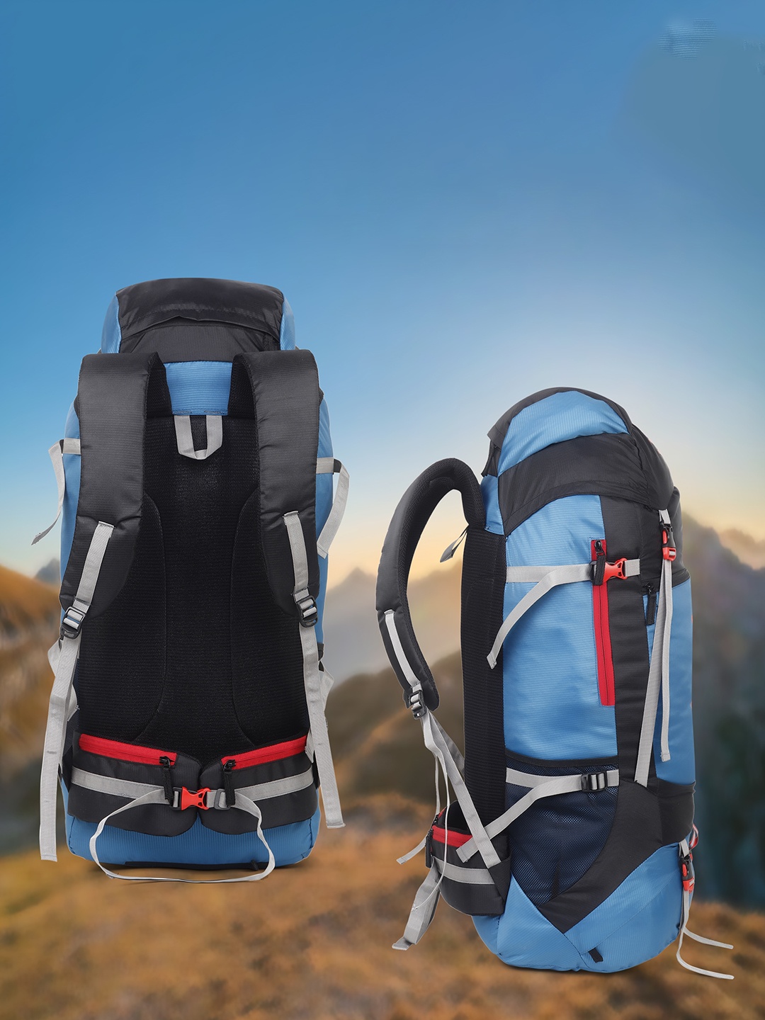 

WROGN Colourblocked Waterproof Rucksack, Blue