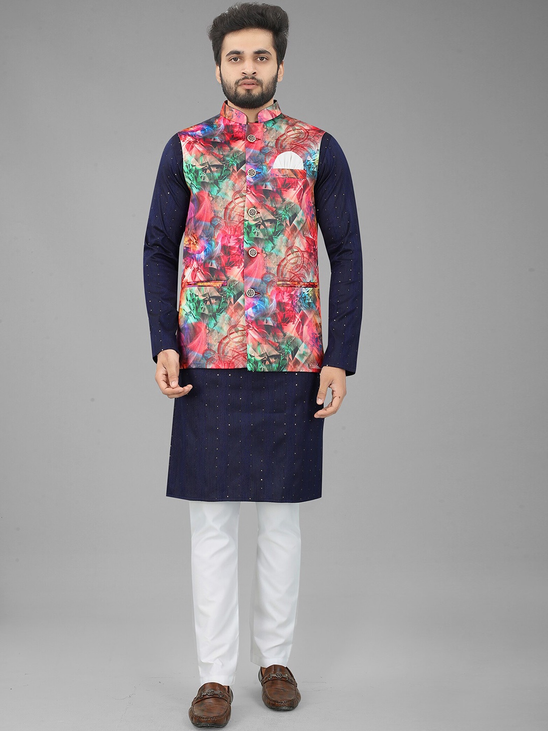 

N N ENTERPRISE Straight Sleeveless Nehru Jackets, Multi