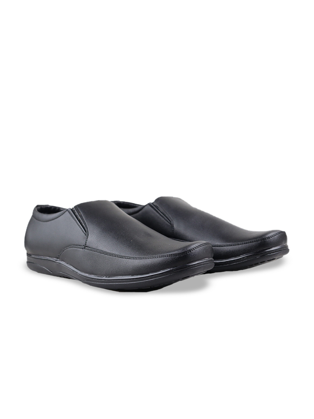 

HikBi Men Square Toe Formal Slip-On Shoes, Black