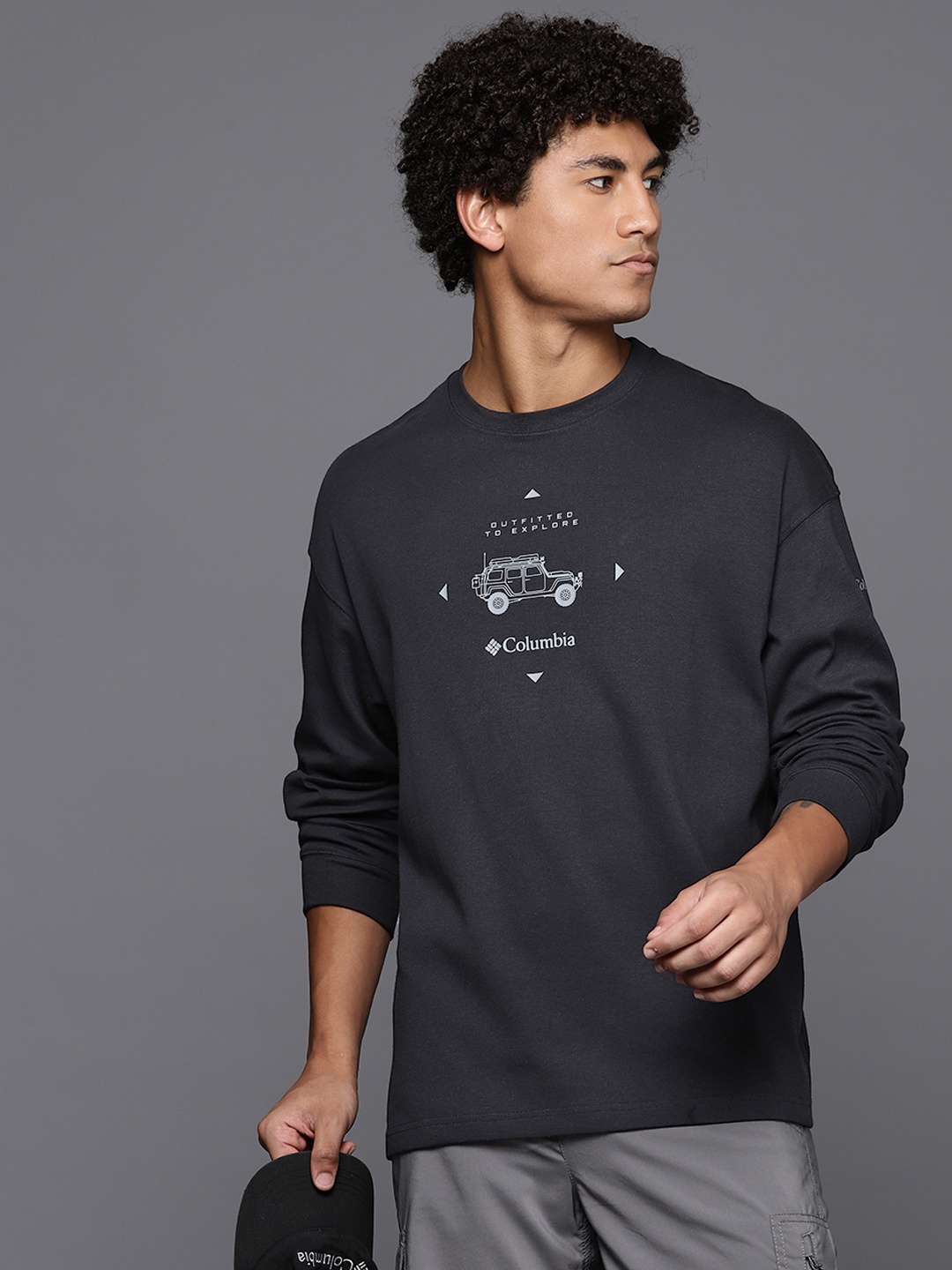 

Columbia Men Graphic Printed Relaxed Fit Trekking T-shirt, Black