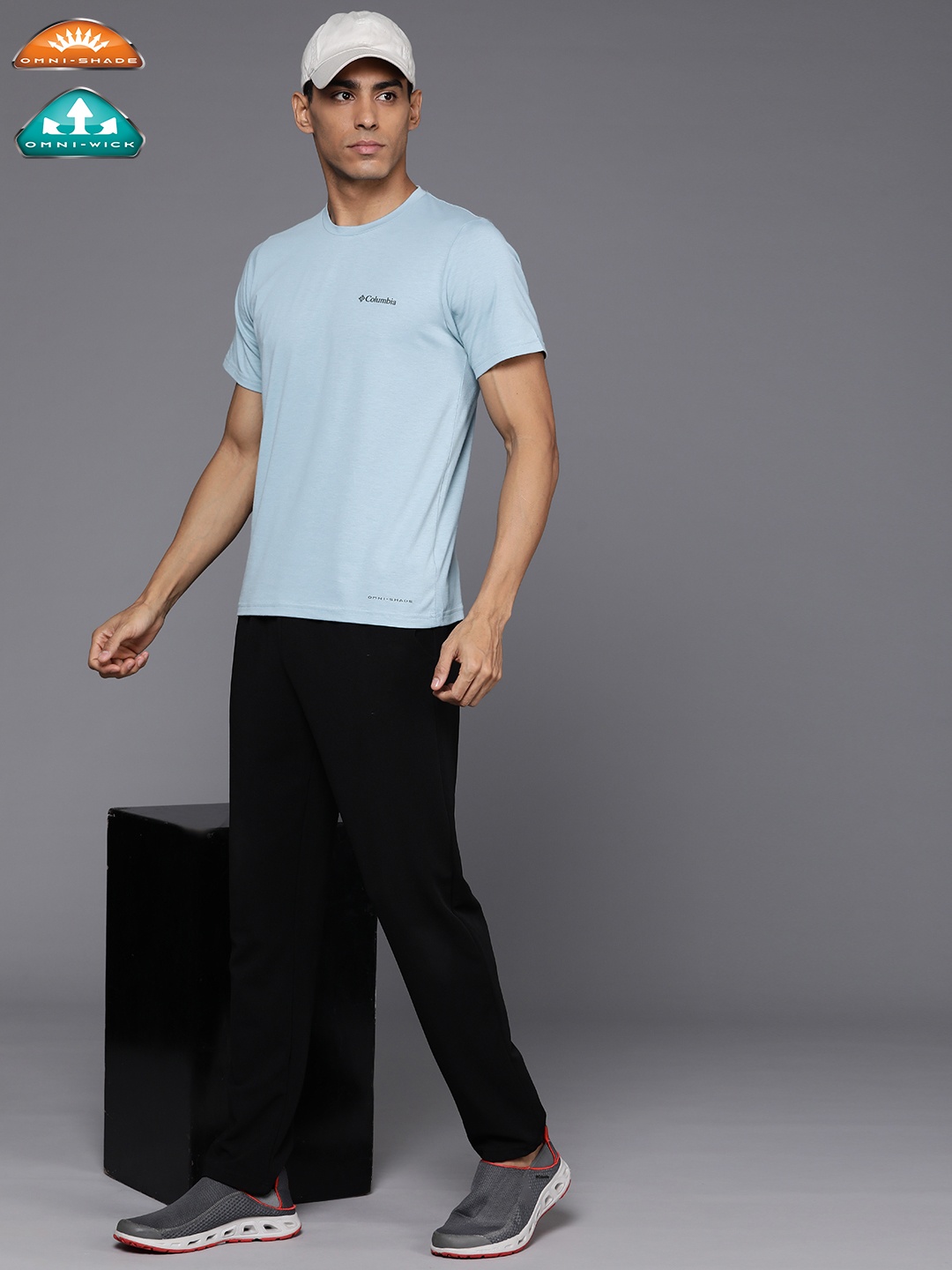 

Columbia Men Solid Sun Trek Slim Fit T-shirt, Turquoise blue