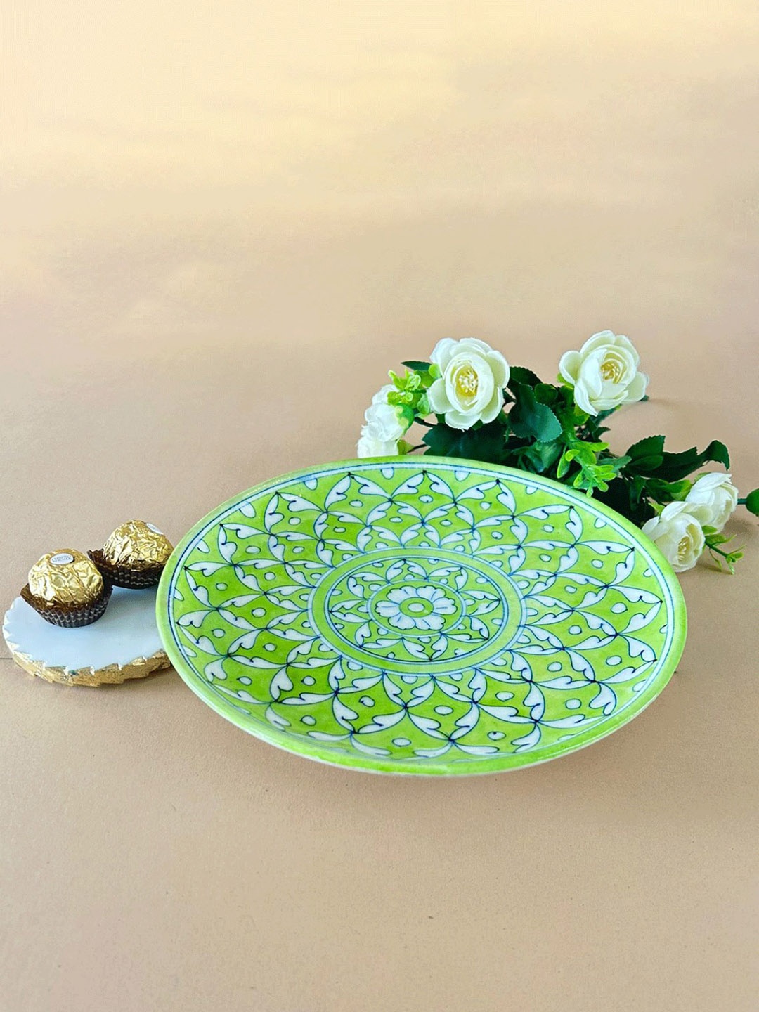 

Folkstorys Yellow Anandini Serving Tray