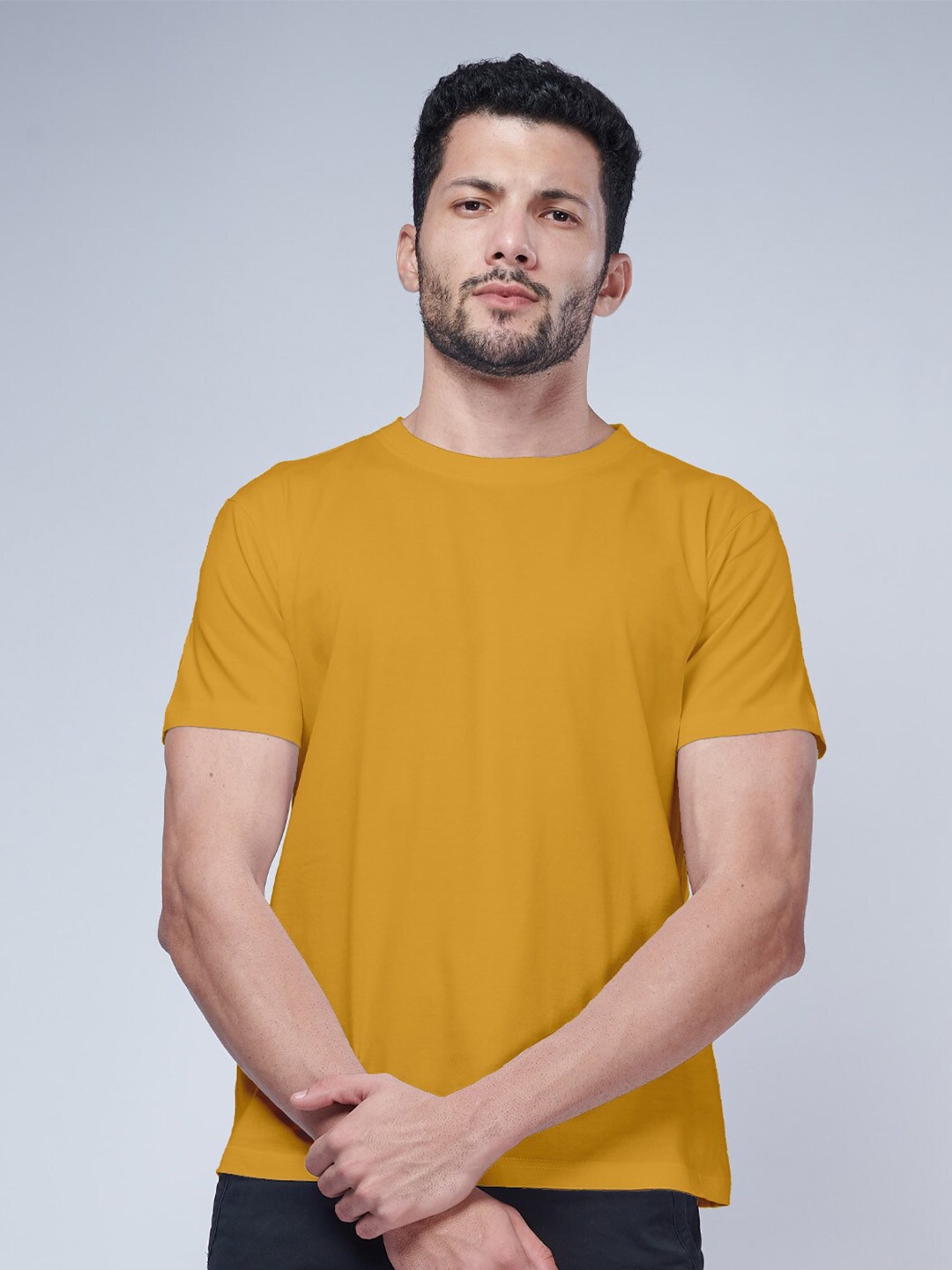 

Aero Armour Round Neck Regular Fit Cotton Casual Shirt, Mustard