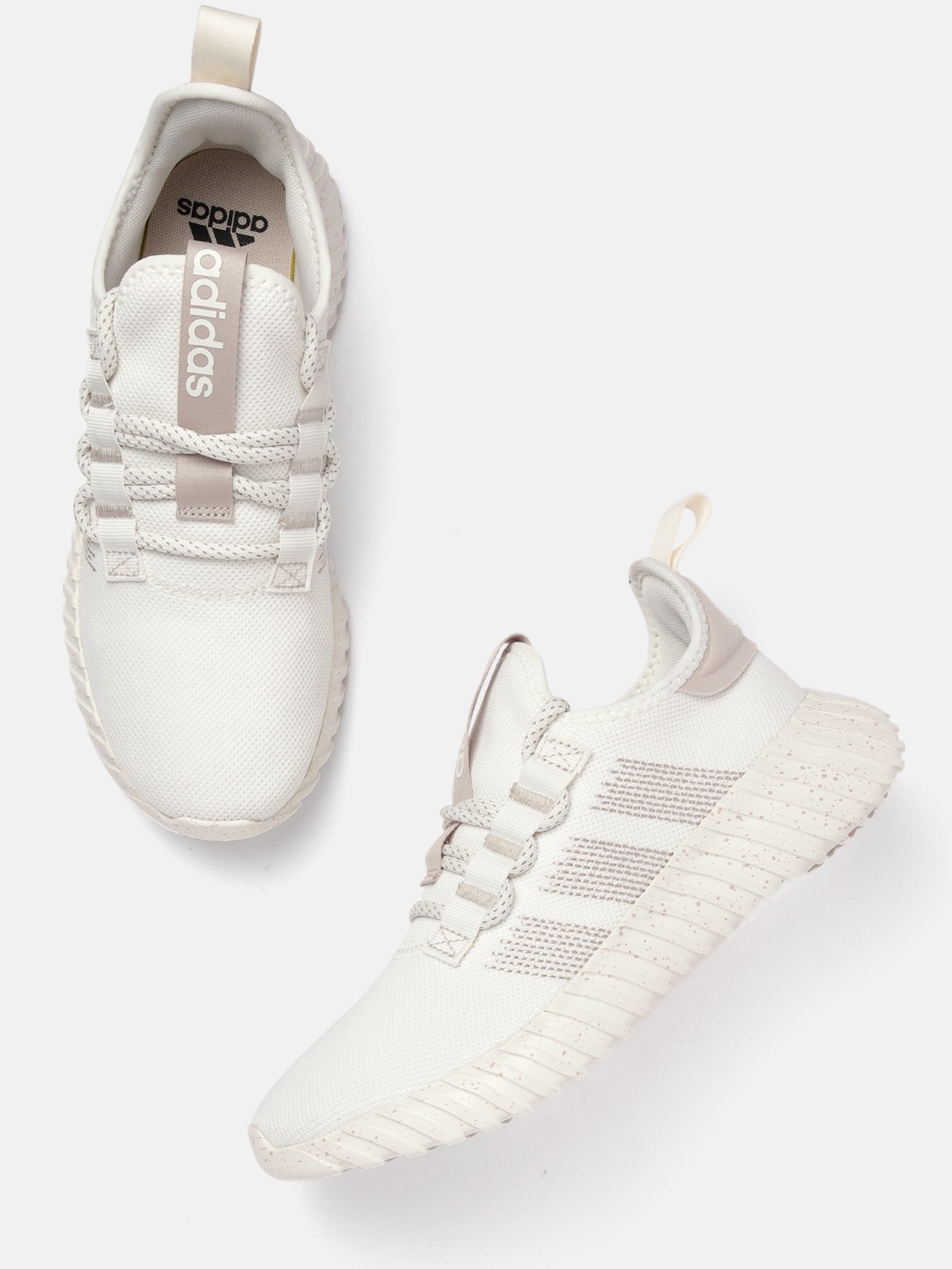 

ADIDAS Women Woven Design Kaptir Flow Running Shoes, Off white