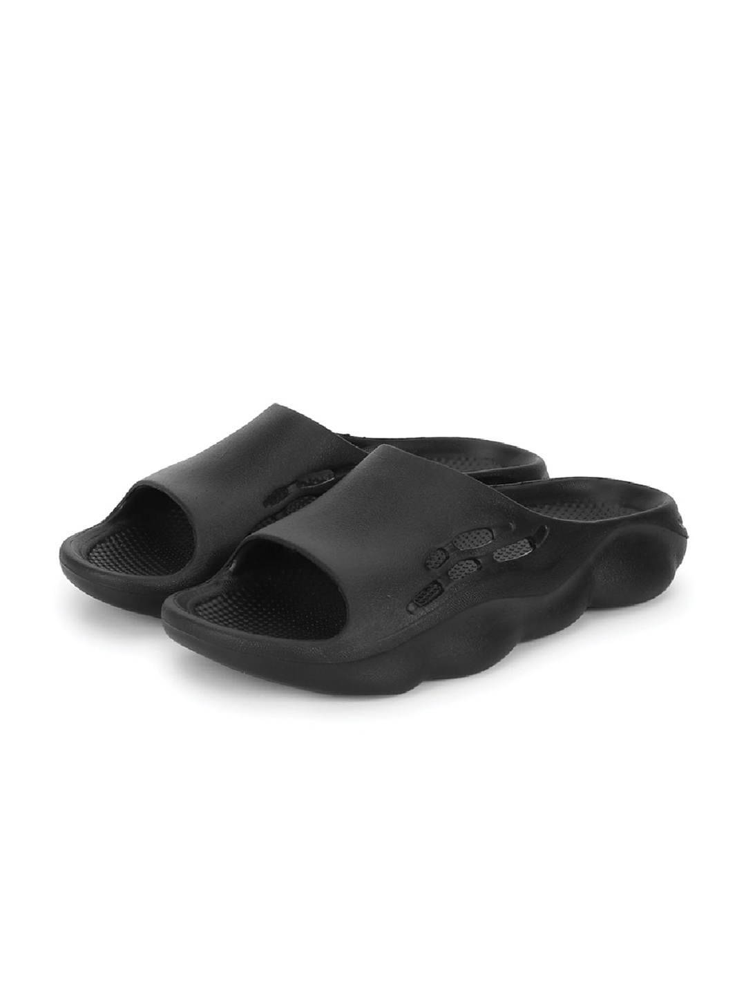 

yoho Men Dolphy Anti-Slip EVA Comfortable Flexible Lightweight Slider, Black