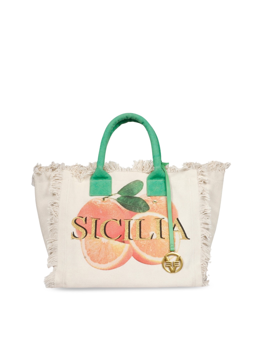 

Saint G Graphic Printed Shopper Tote Bag, White