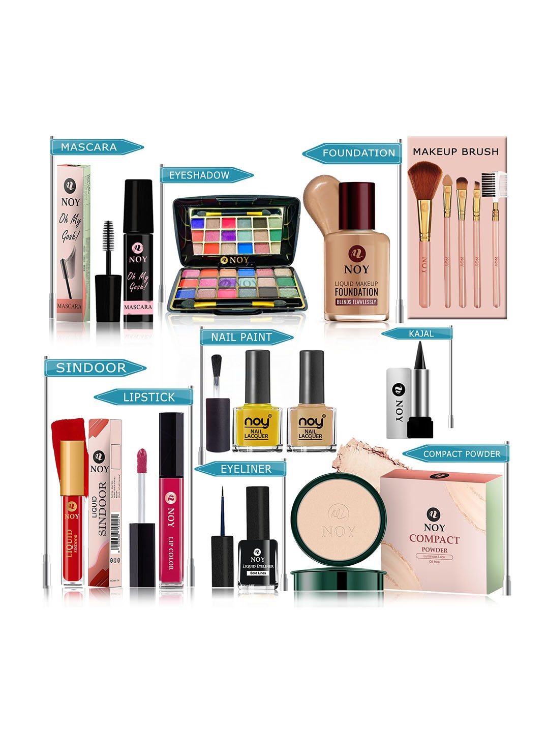 

NOY Set of 15 Makeup Combo - No. YN124, Multi