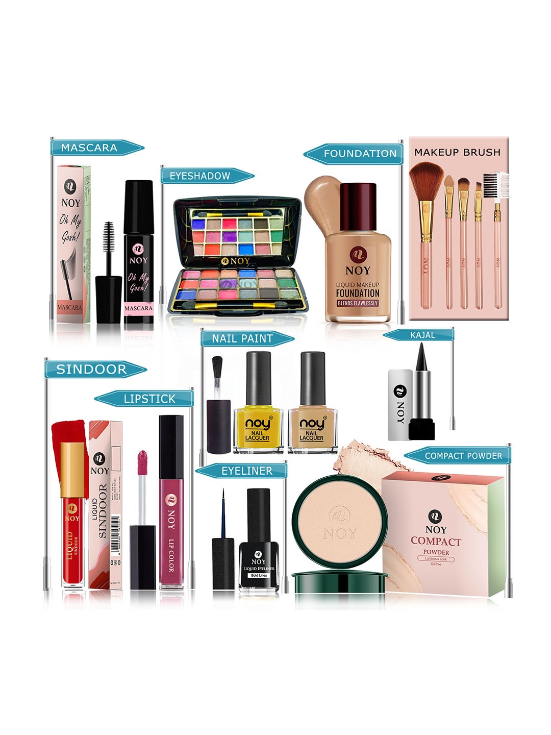 

NOY Set Of 15 Makeup Combo Harmonia Gift Set- #YN122, Pink