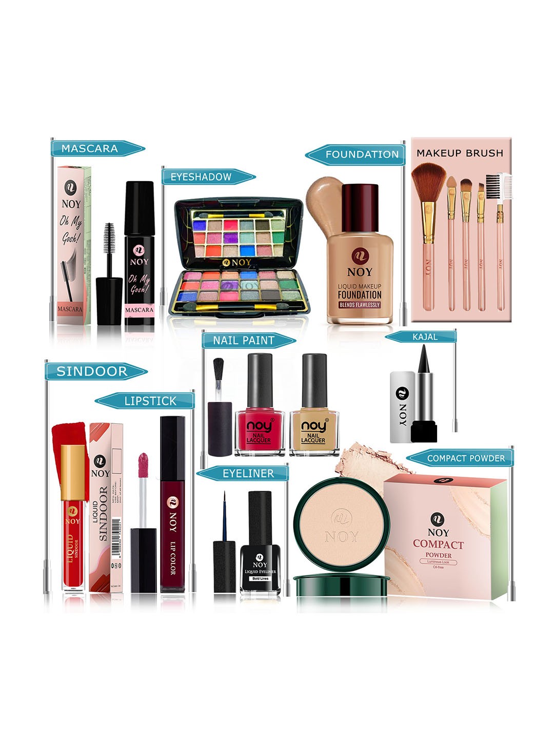 

NOY Set Of 15 Makeup Combo Euphoria Gift Set- #YN179, Purple