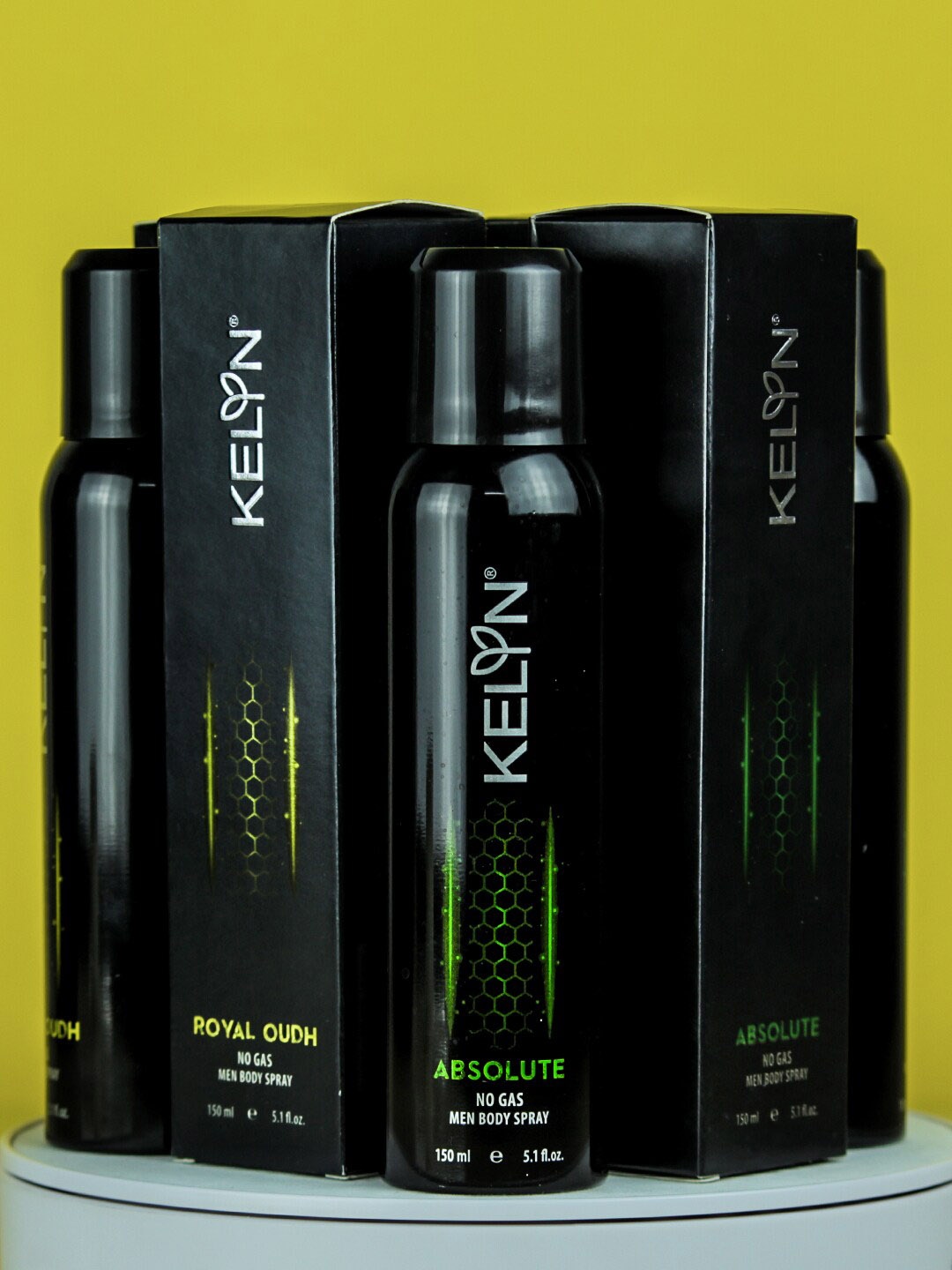 

KELYN Men Absolute Long Lasting & No Gas Deodorant Spray 130g, Black