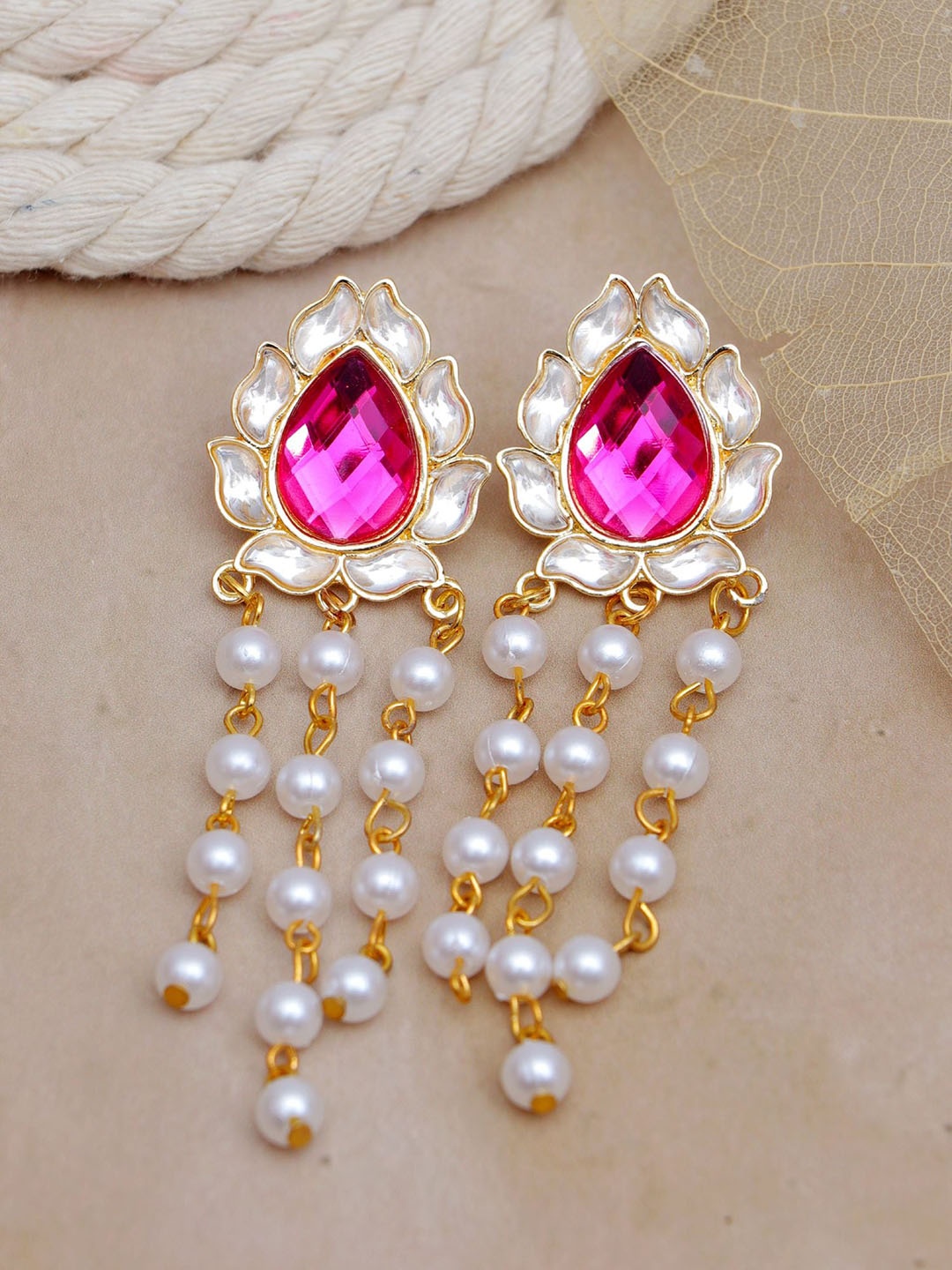 

Crunchy Fashion Gold Plated Contemporary Drop Earrings