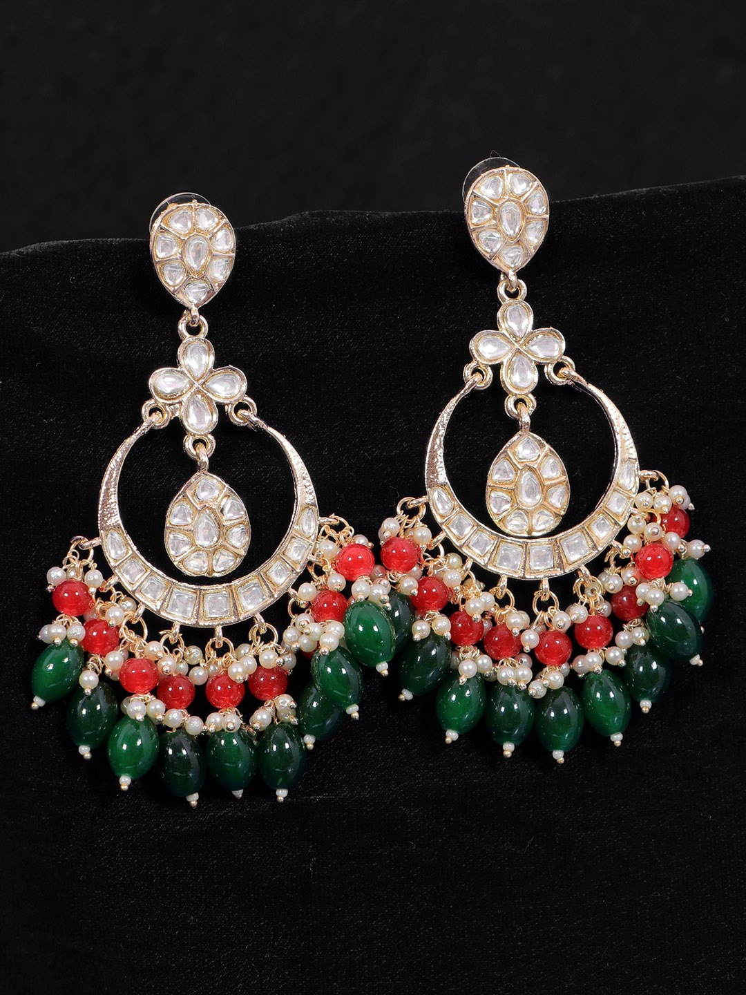 

Crunchy Fashion Gold-Plated Contemporary Chandbalis