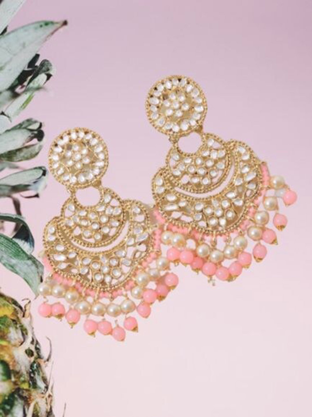 

Crunchy Fashion Gold-Plated Geometric Chandbalis