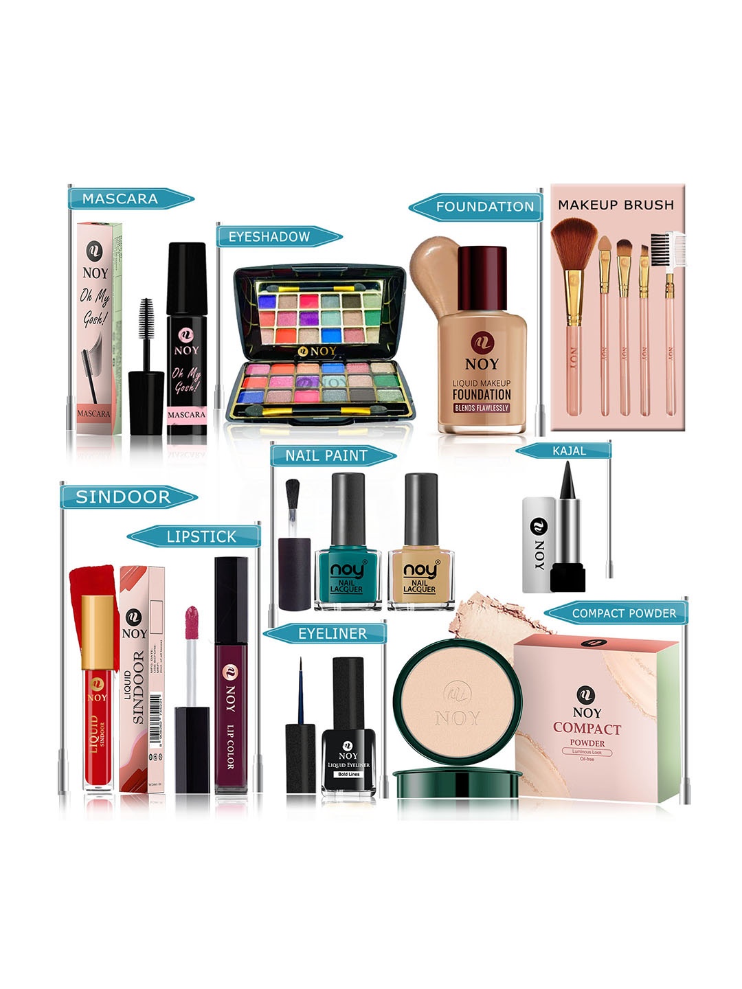 

NOY Set Of 15 Makeup Combo Enchant Gift Set- #YN109, Burgundy