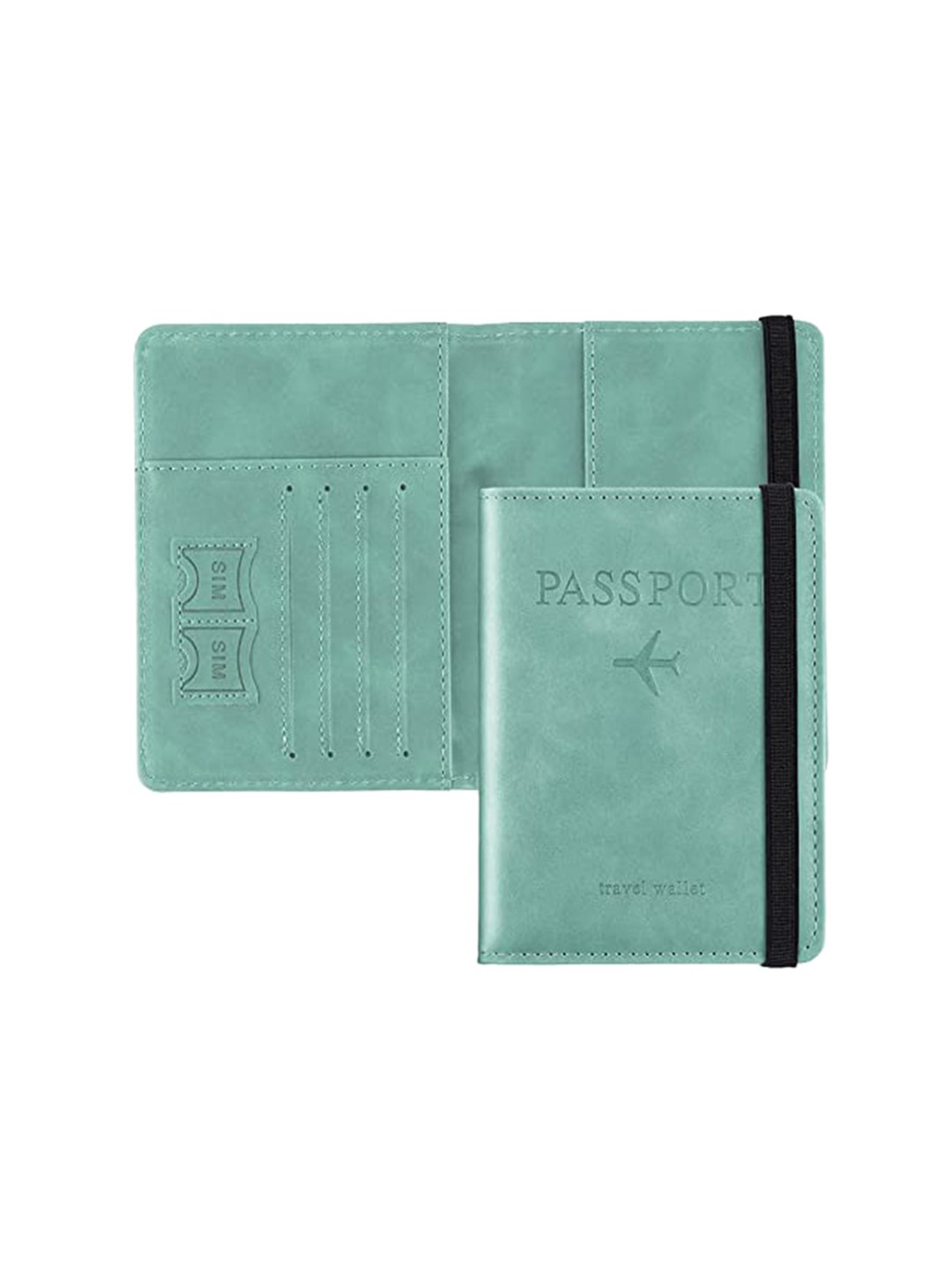 

HOUSE OF QUIRK Textured Passport Holder, Green