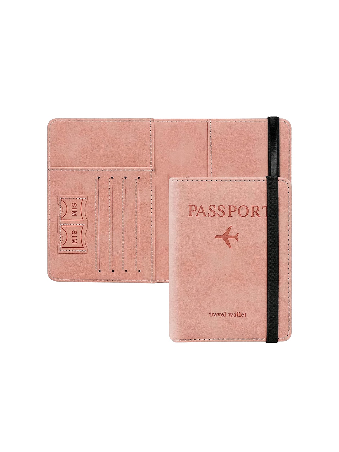 

HOUSE OF QUIRK Textured Passport Holder, Pink