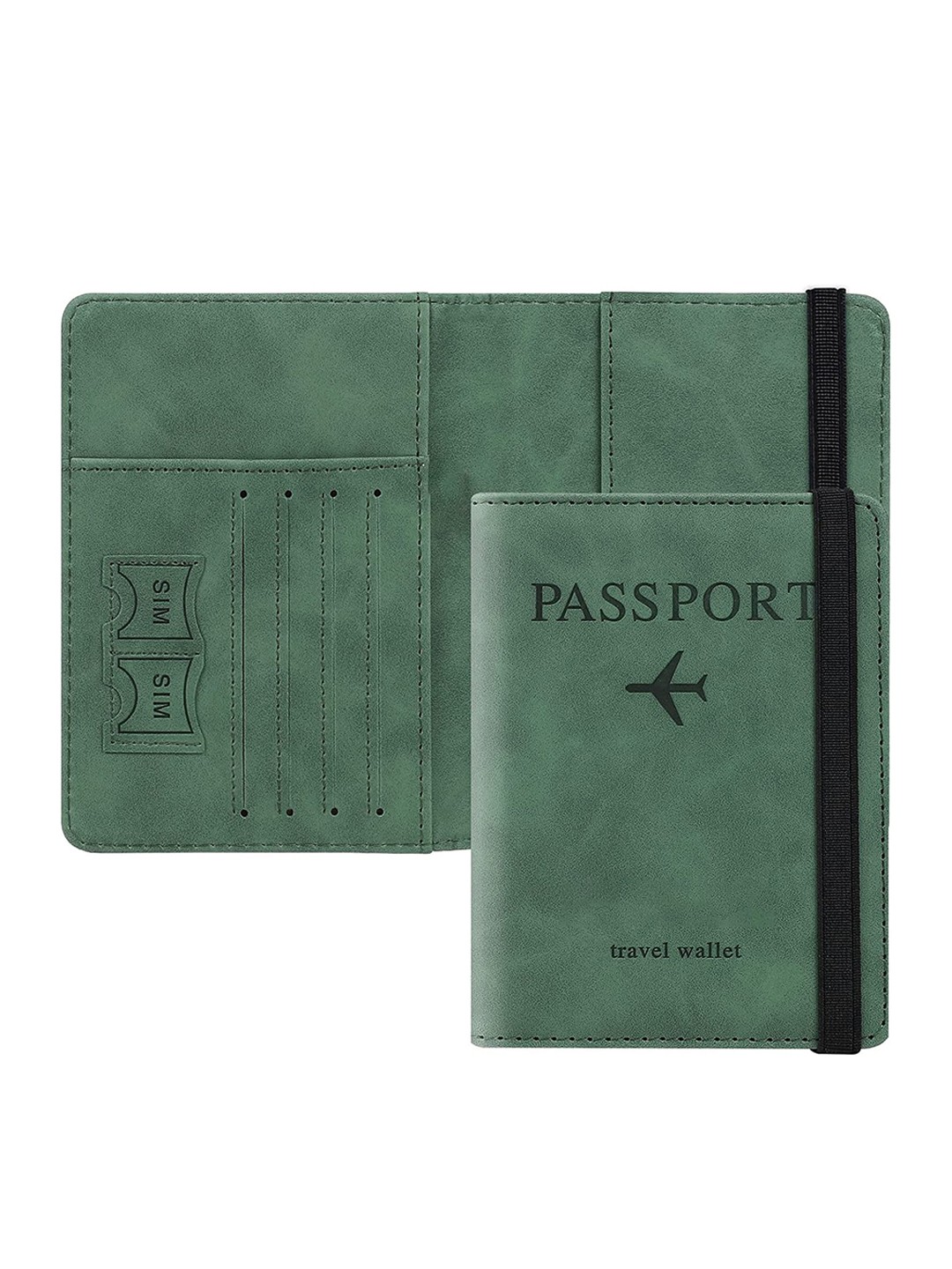 

HOUSE OF QUIRK Solid RFID Passport Holder, Green