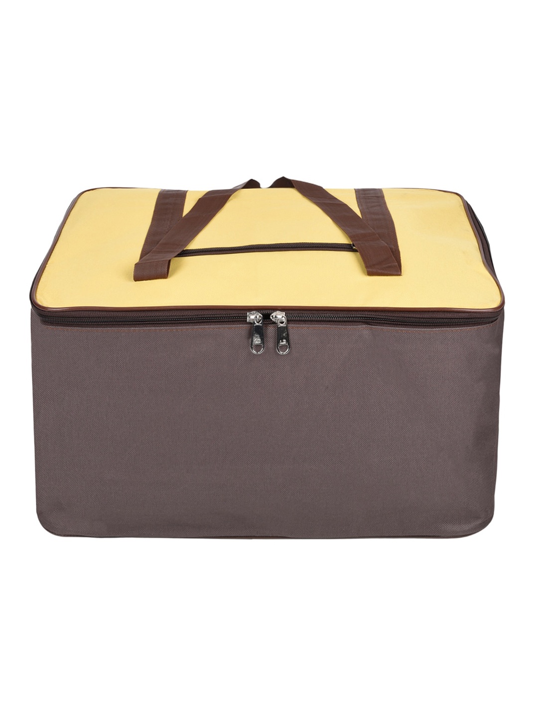 

Kuber Industries Brown and Yellow Large Underbed Storage Bag