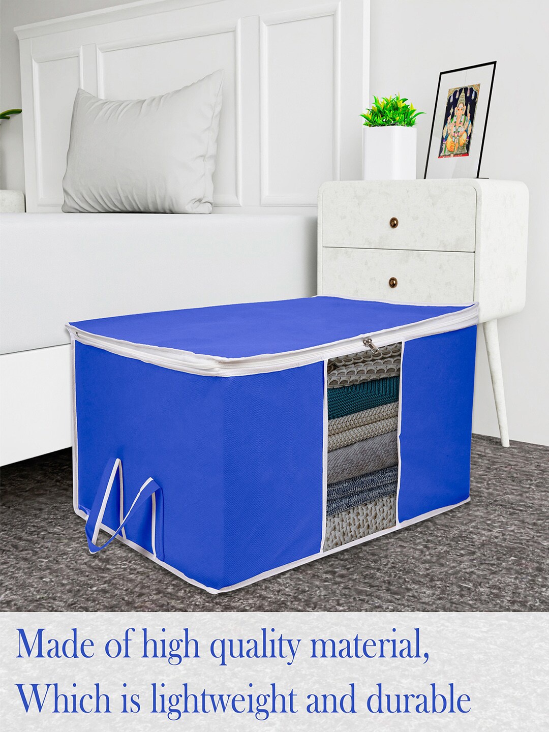 

Kuber Industries 3 Pieces Underbed Storage Bag Organisers, Blue
