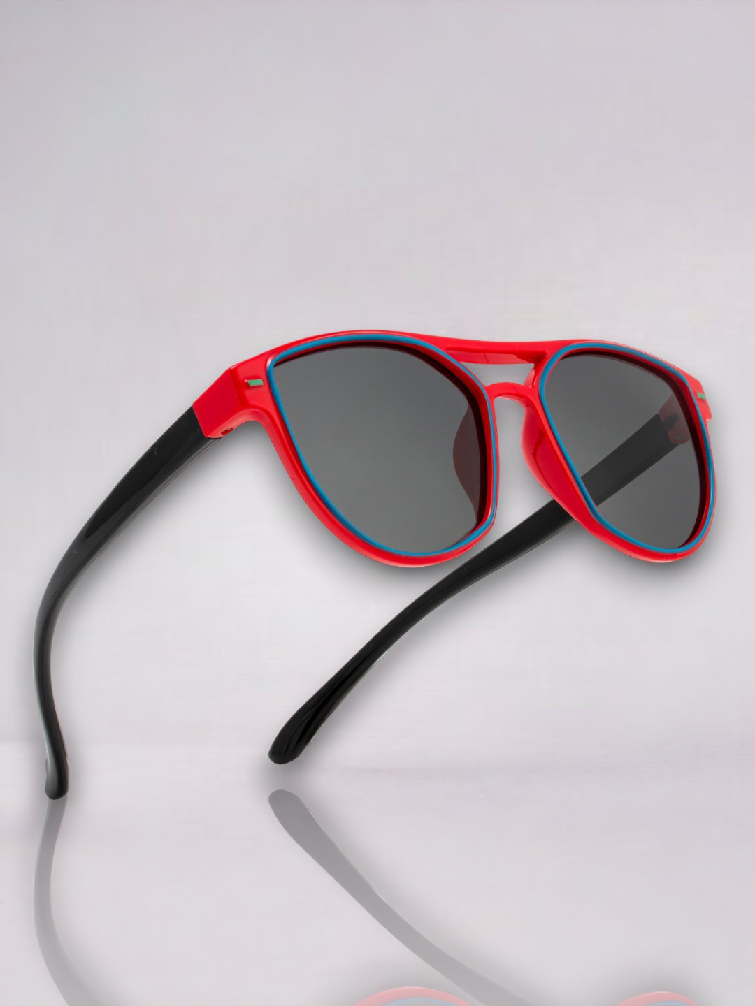 

ROYAL SON Kids Square Sunglasses With Polarised And UV Protected Lens, Black