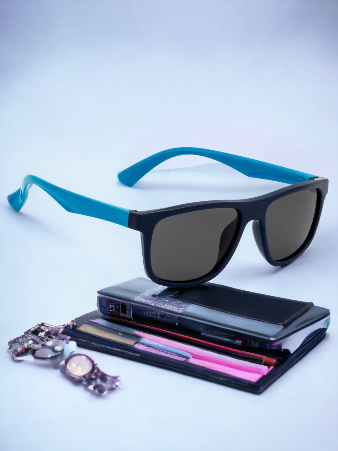 

ROYAL SON Kids Wayfarer Sunglasses With Polarised & UV Protected Lens, Black