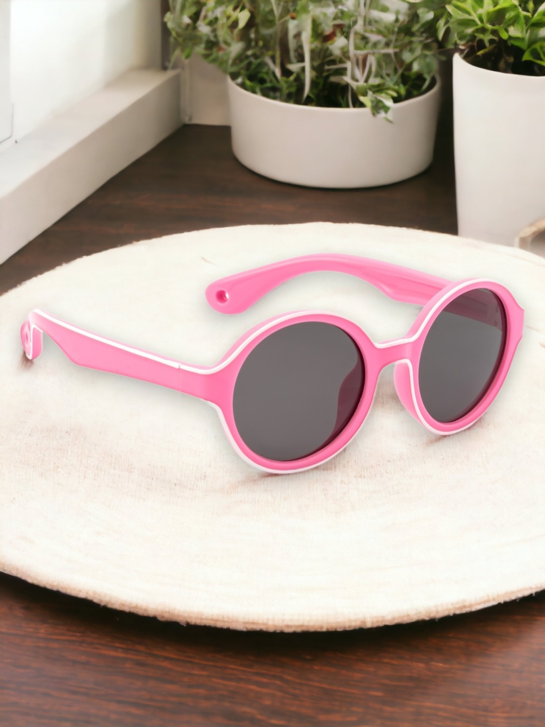 

ROYAL SON Kids Oval Sunglasses With Polarised And UV Protected Lens, Pink