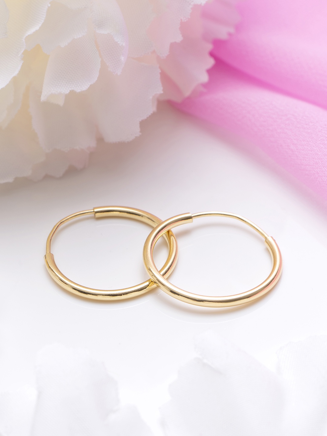 

Zavya Gold-Plated Circular Hoop Earrings