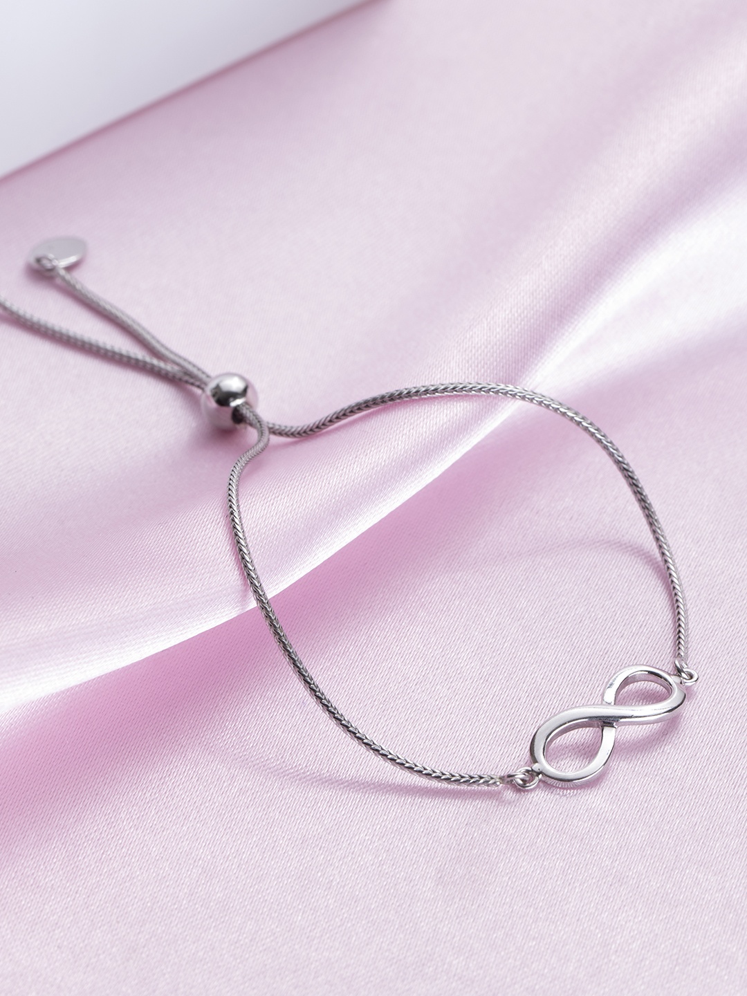 

Zavya Women Sterling Silver Rhodium-Plated Wraparound Bracelet
