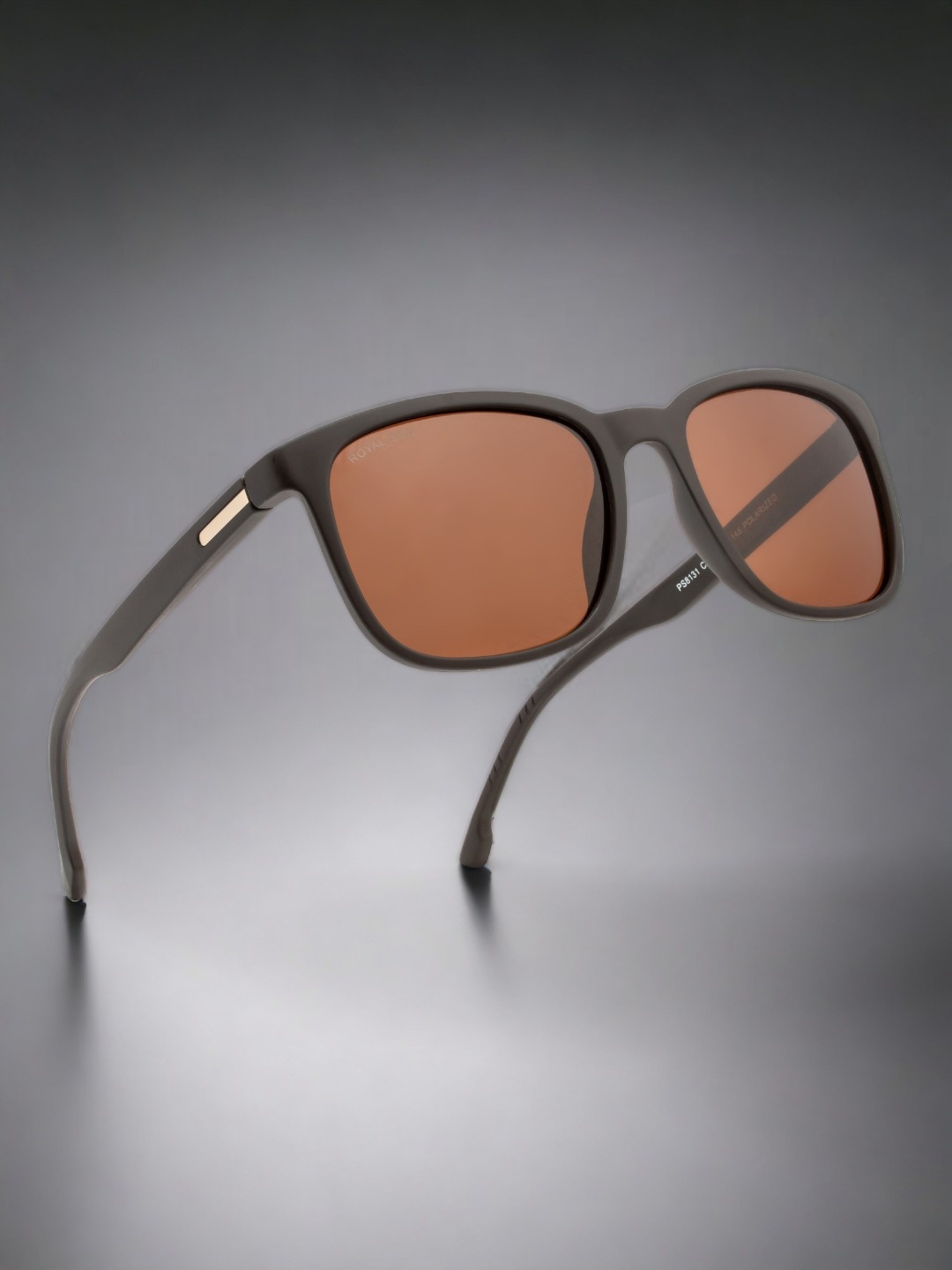 

ROYAL SON Unisex Wayfarer Sunglasses with Polarised and UV Protected Lens CHI00149-C2, Brown