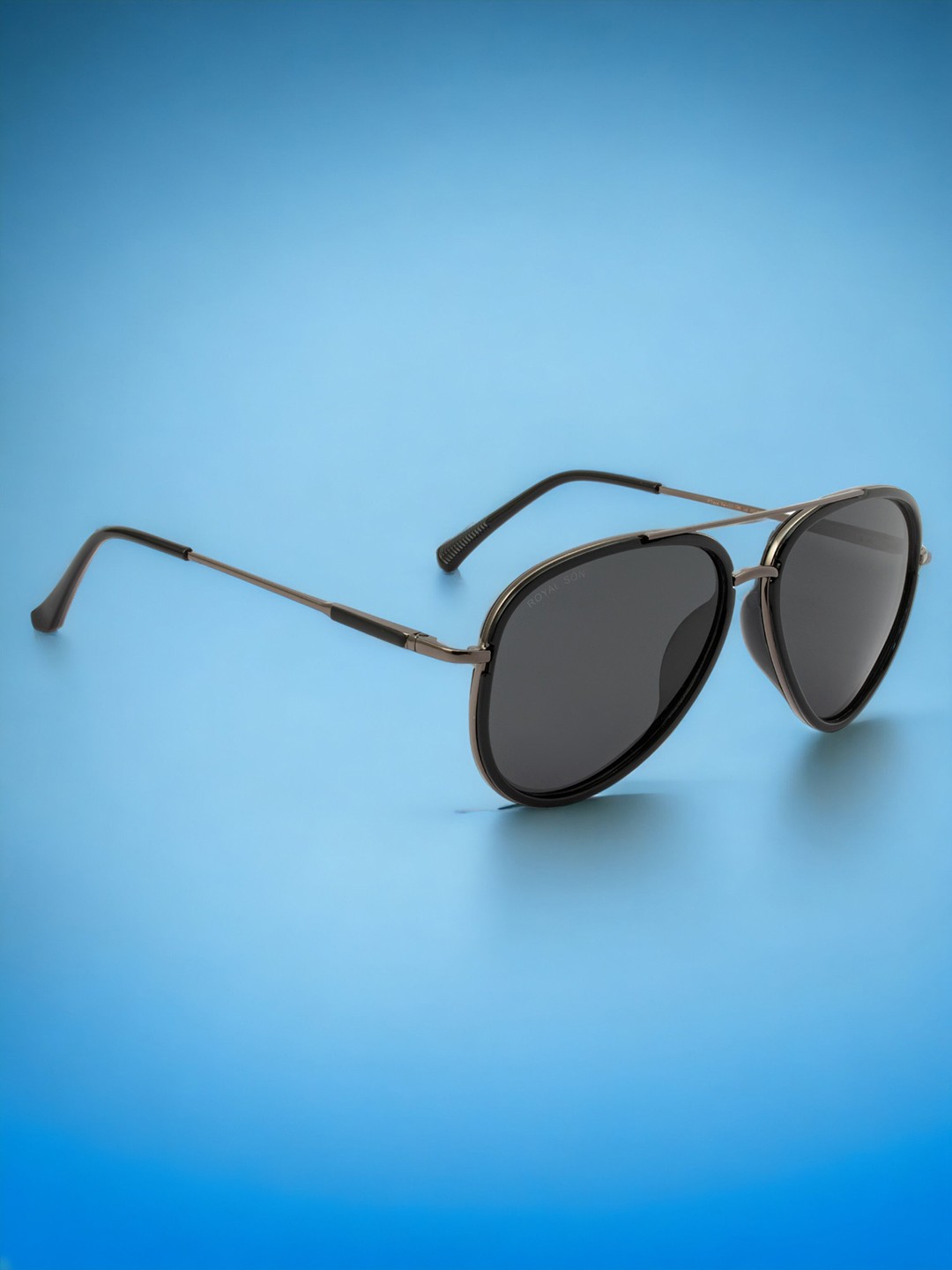 

ROYAL SON Unisex Aviator Sunglasses with Polarised and UV Protected Lens CHI00150-C1, Black