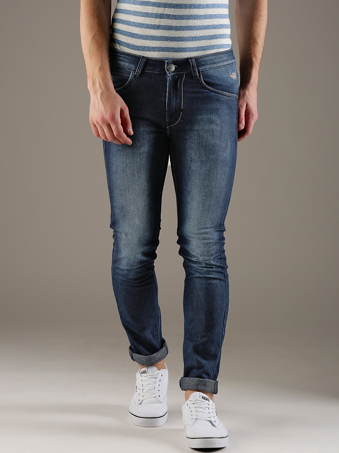 

Flying Machine Men Blue Skinny Jackson Fit Mid-Rise Clean Look Stretchable Jeans