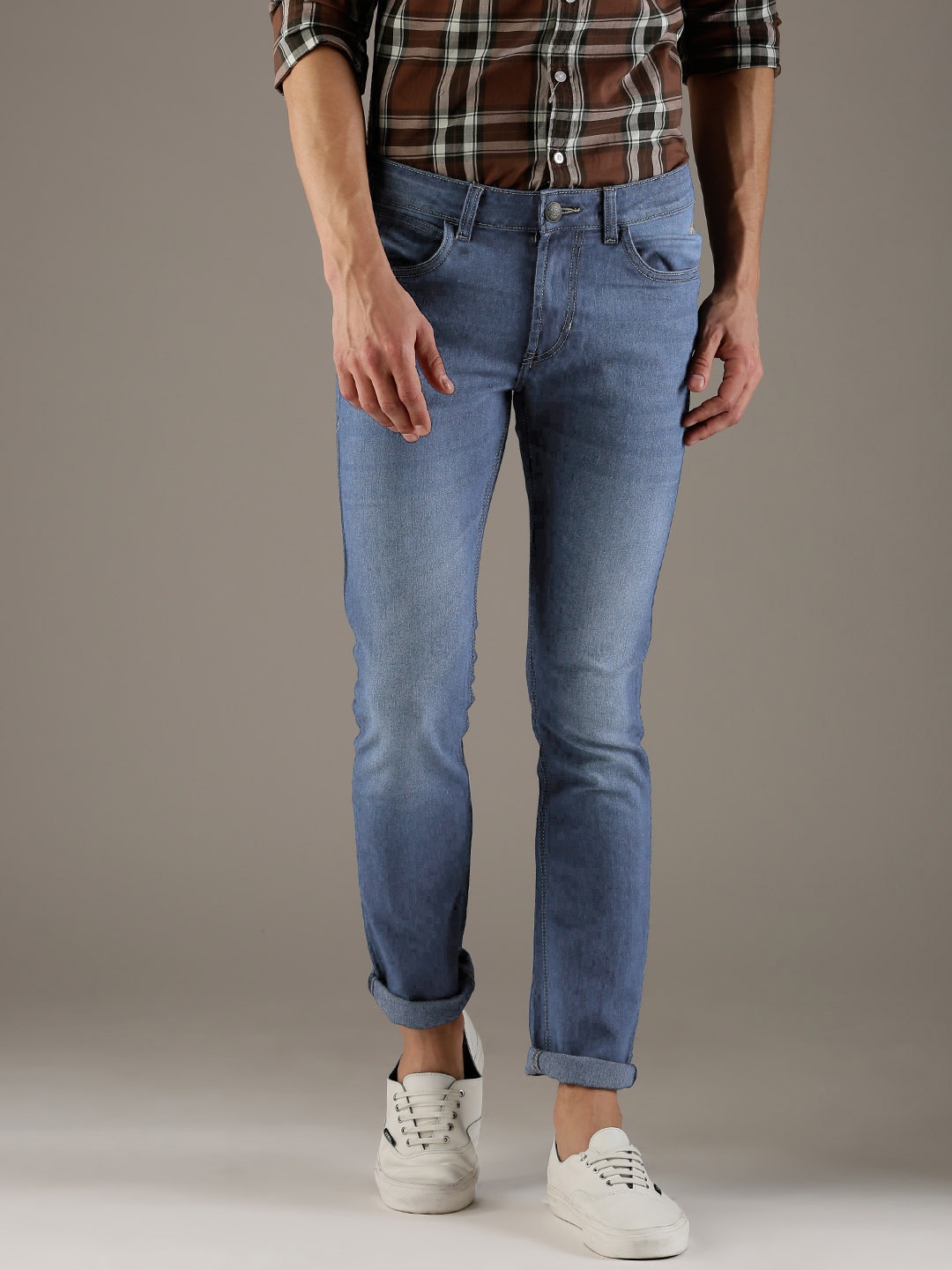 

Flying Machine Men Blue Regular Fit Mid-Rise Clean Look Stretchable Jeans