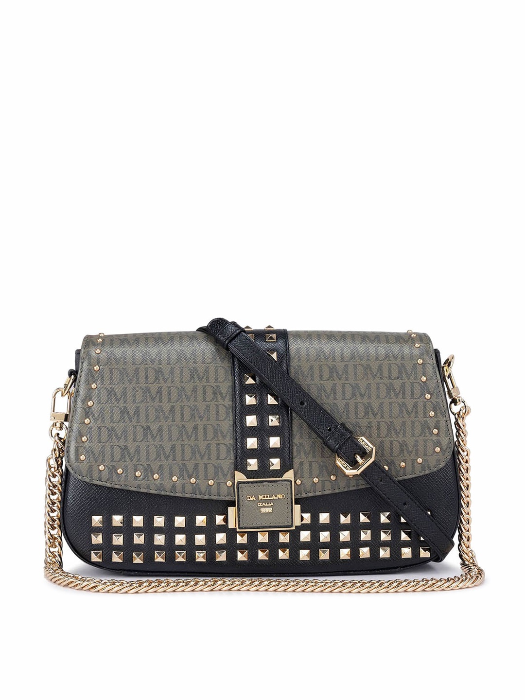 

Da Milano Textured Leather Structured Shoulder Bag, Brown